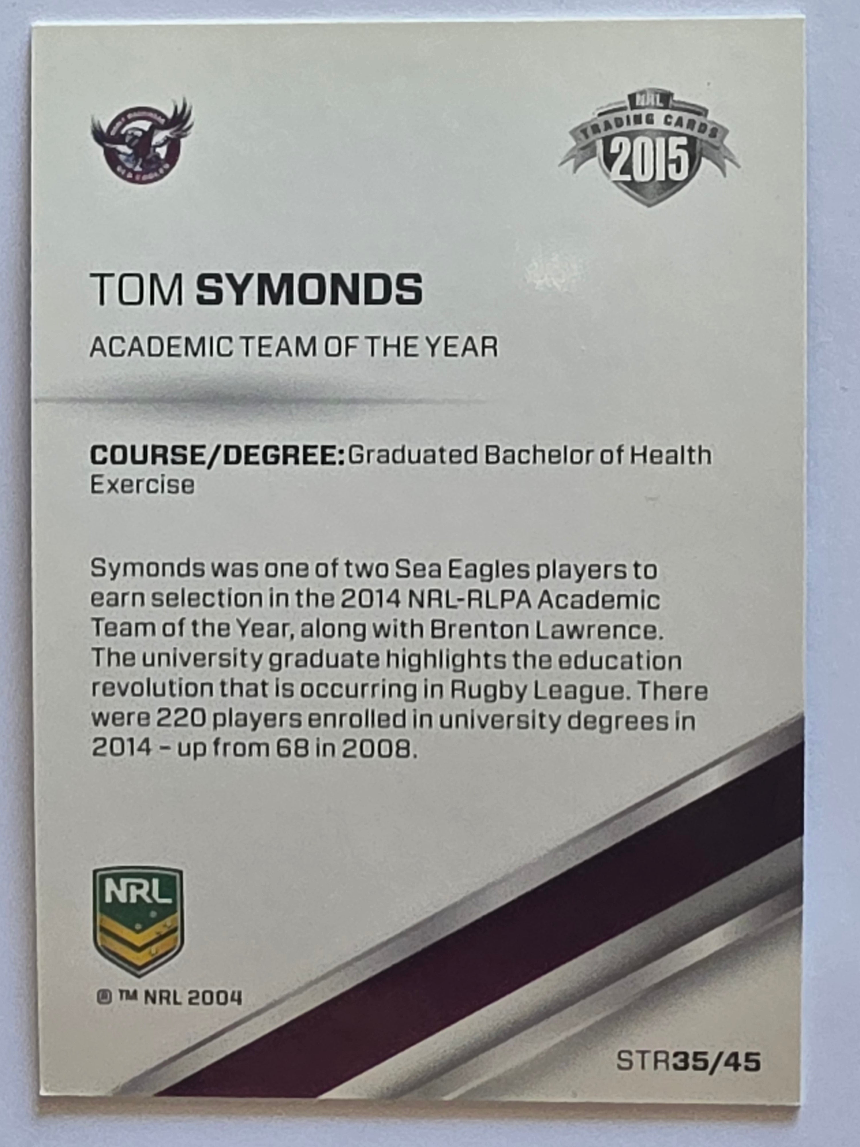 NRL 2015 Traders | Season to Remember #STR35 | Tom Symonds | Manly Warringah Sea Eagles