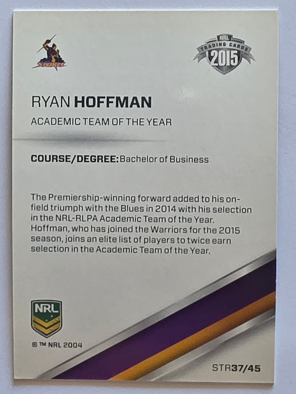 NRL 2015 Traders | Season to Remember #STR37 | Ryan Hoffman | Melbourne Storm