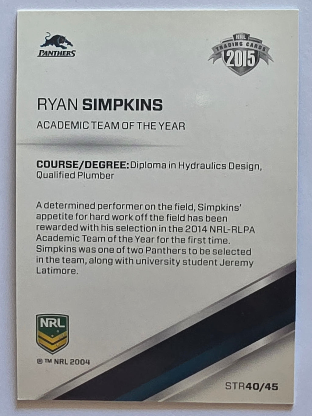 NRL 2015 Traders | Season to Remember #STR40 | Ryan Simpkins | Penrith Panthers