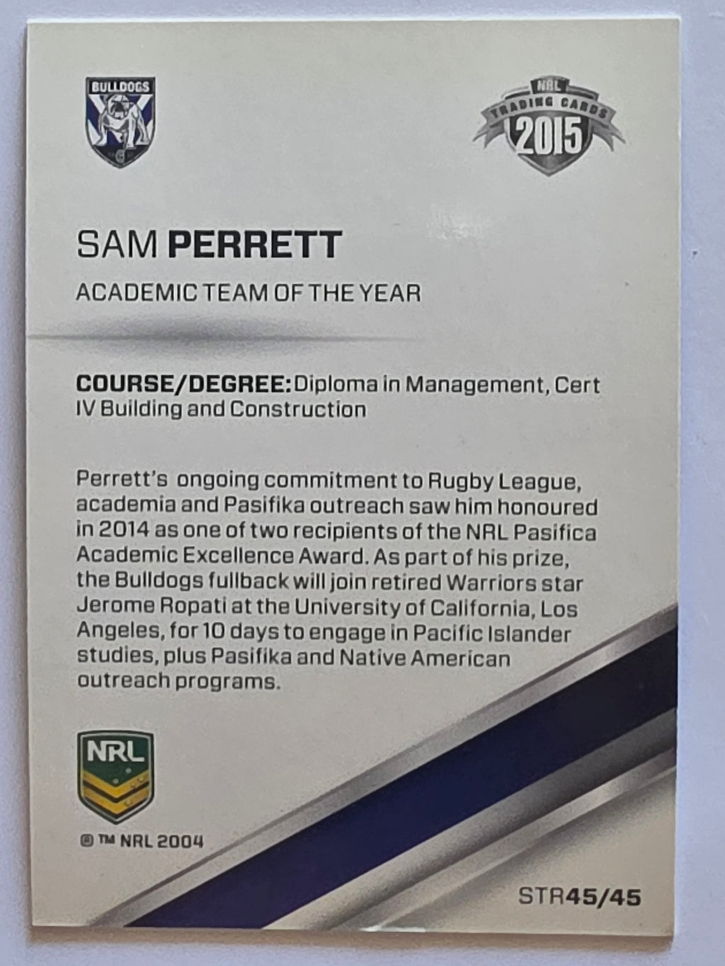 NRL 2015 Traders | Season to Remember #STR45 | Sam Perrett | Canterbury Bankstown Bulldogs