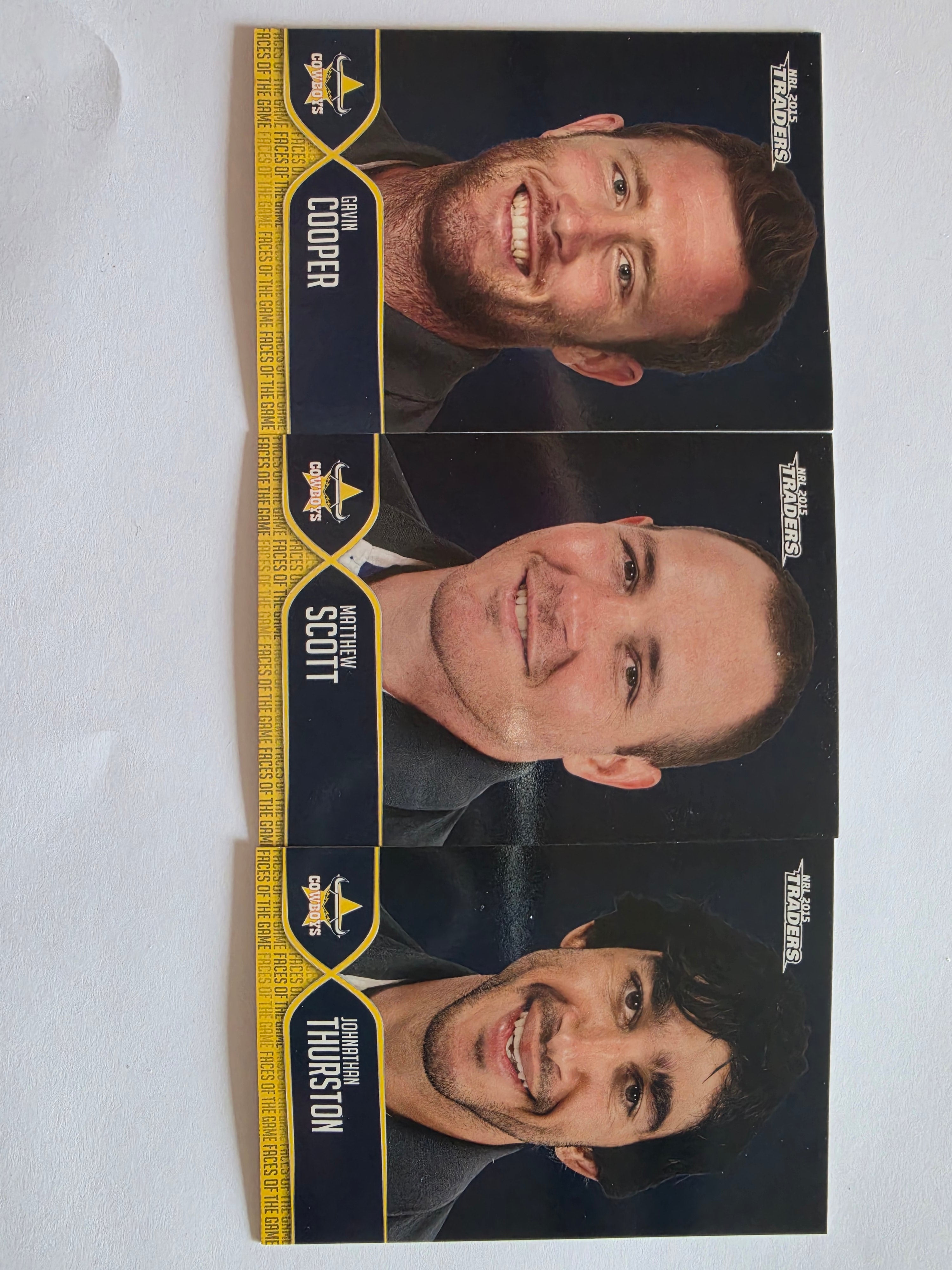 NRL 2015 Traders | Faces of the Game 3 Card Set North Queensland Cowboys