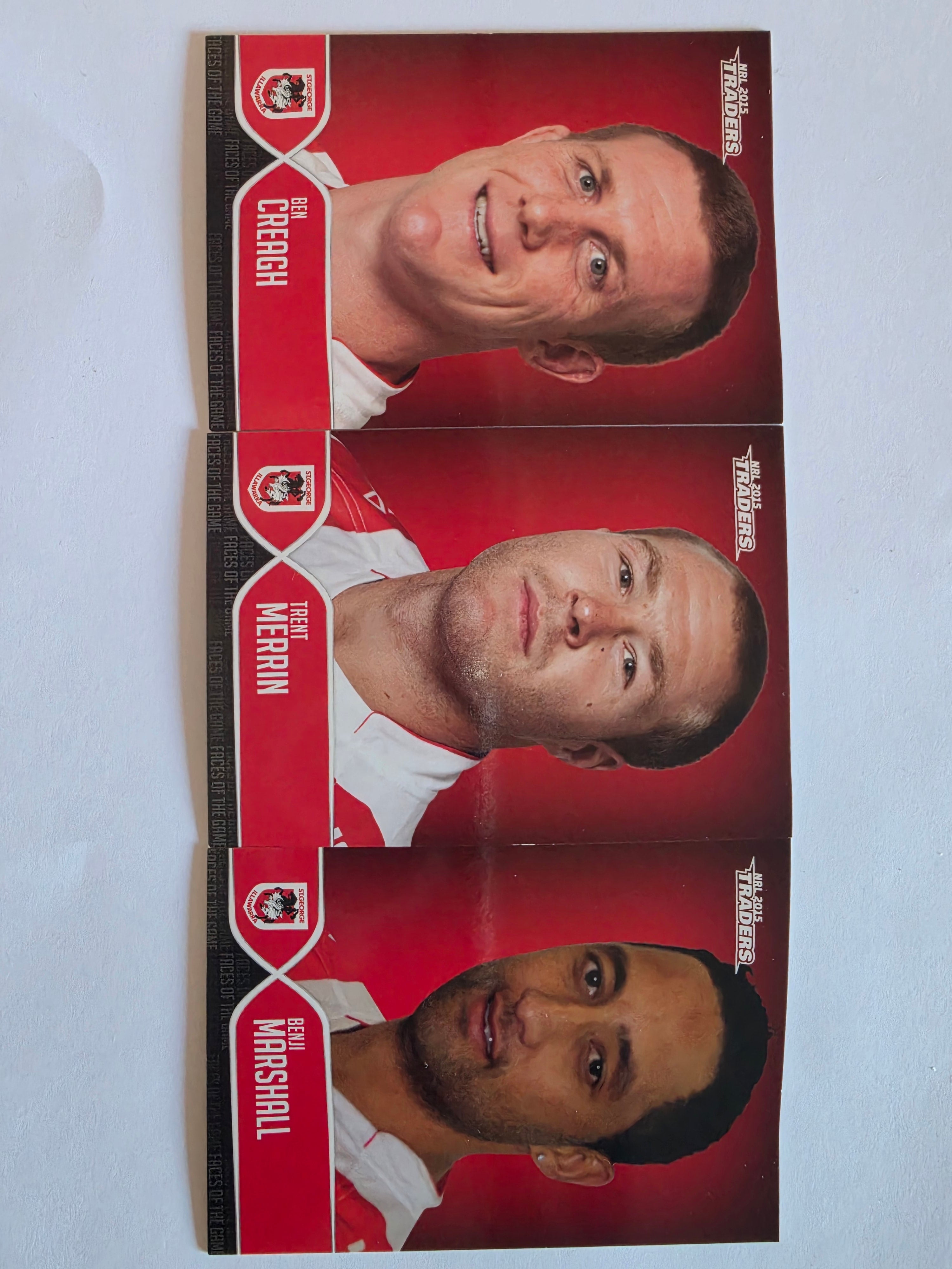 NRL 2015 Traders | Faces of the Game 3 Card Set St George Illawarra Dragons