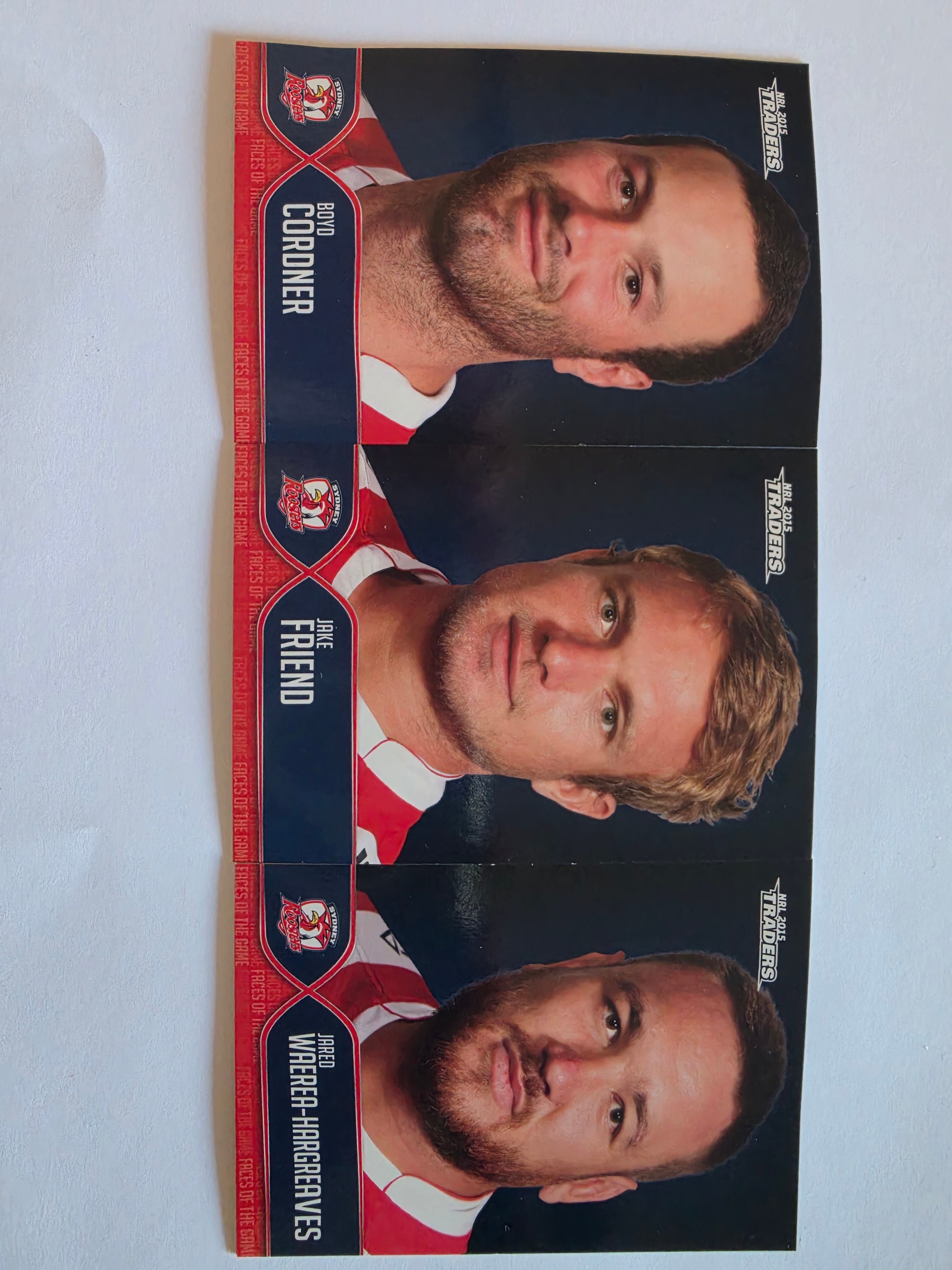 NRL 2015 Traders | Faces of the Game 3 Card Set Sydney Roosters