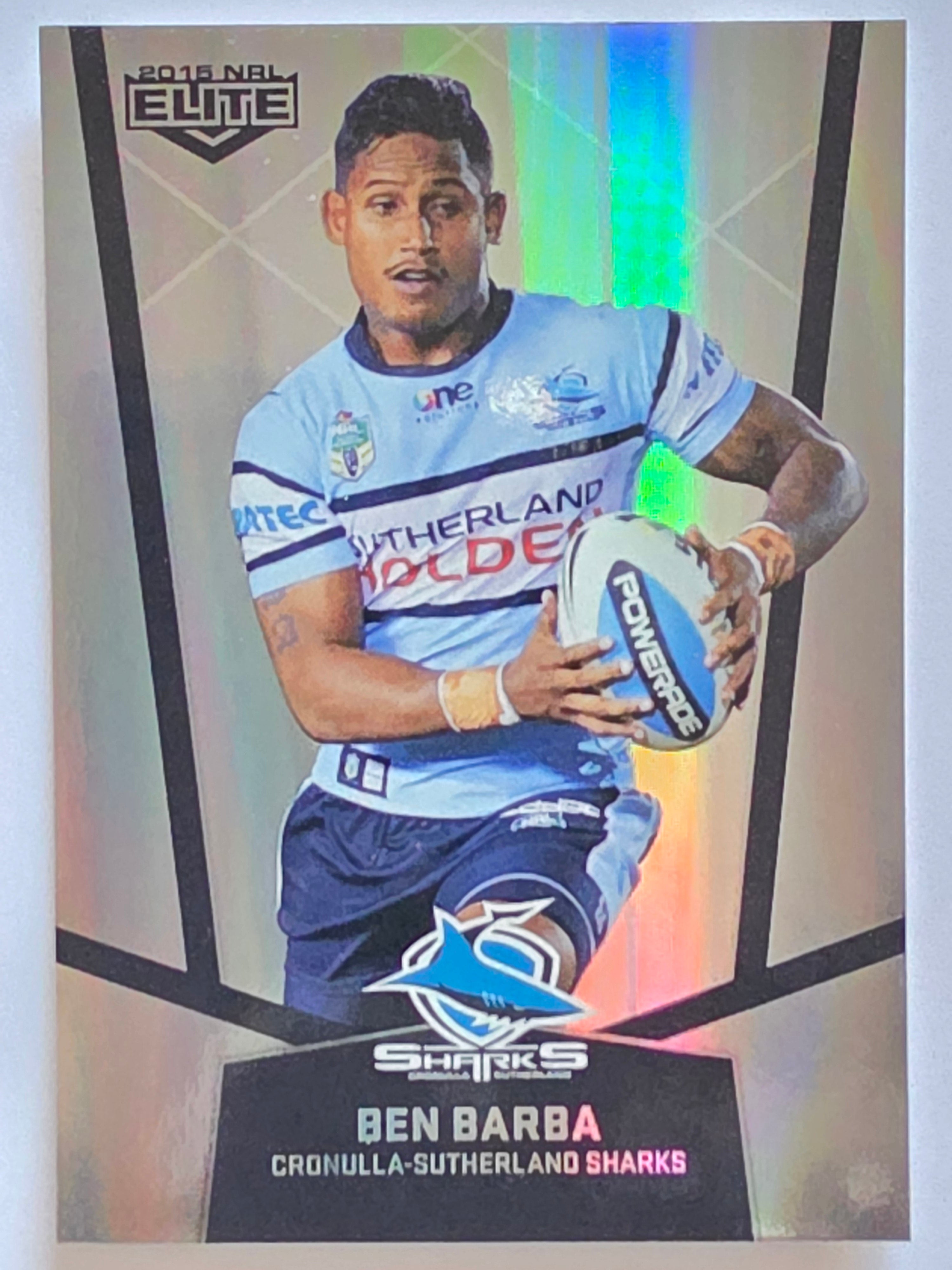 NRL 2015 Elite | Silver Parallel #P28 | Ben Barba | Cronulla-Sutherland Sharks