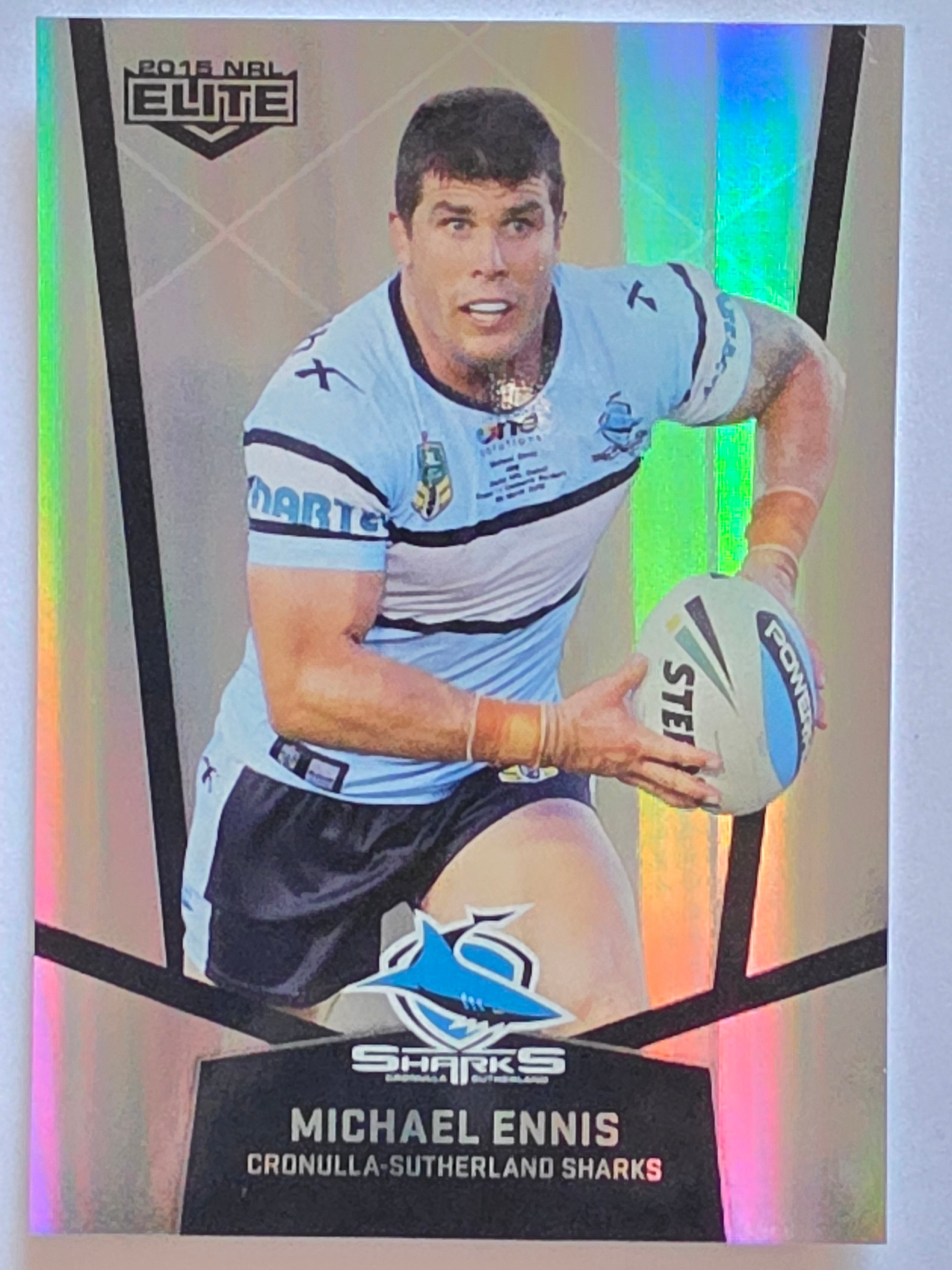 NRL 2015 Elite | Silver Parallel #P32 | Michael Ennis | Cronulla-Sutherland Sharks