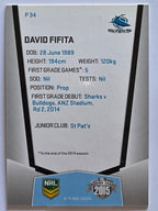 NRL 2015 Elite | Silver Parallel #P34 | David Fifita | Cronulla-Sutherland Sharks