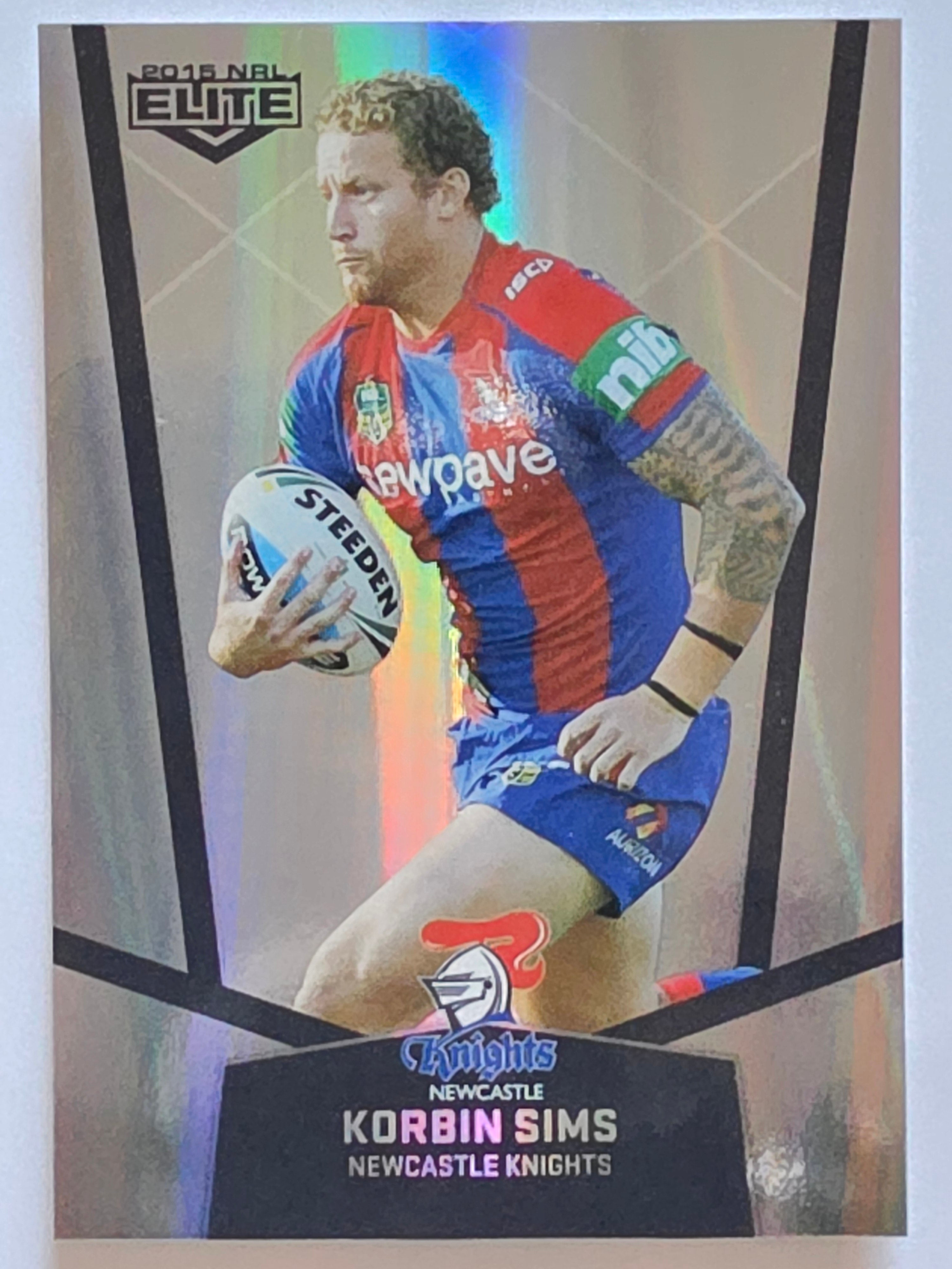 NRL 2015 Elite | Silver Parallel #P70 | Korbin Sims | Newcastle Knights