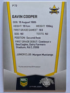 NRL 2015 Elite | Silver Parallel #P73 | Gavin Cooper | North Queensland Cowboys