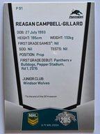 NRL 2015 Elite | Silver Parallel #P91 | Reagan Campbell-Gillard | Penrith Panthers