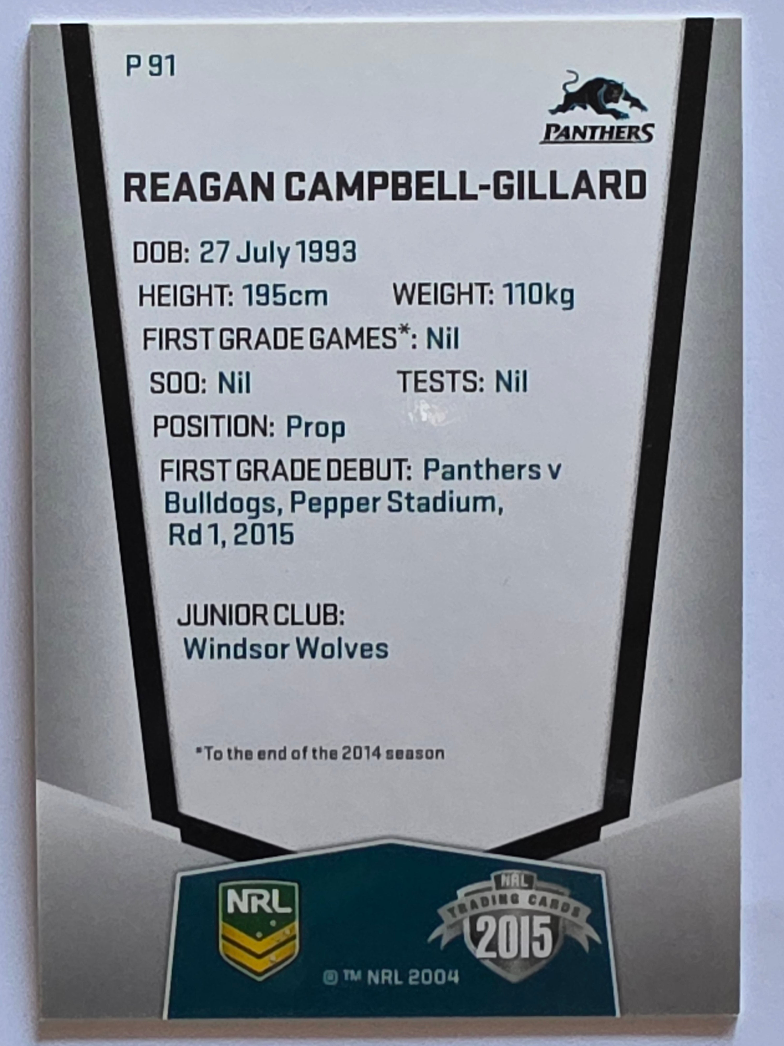 NRL 2015 Elite | Silver Parallel #P91 | Reagan Campbell-Gillard | Penrith Panthers