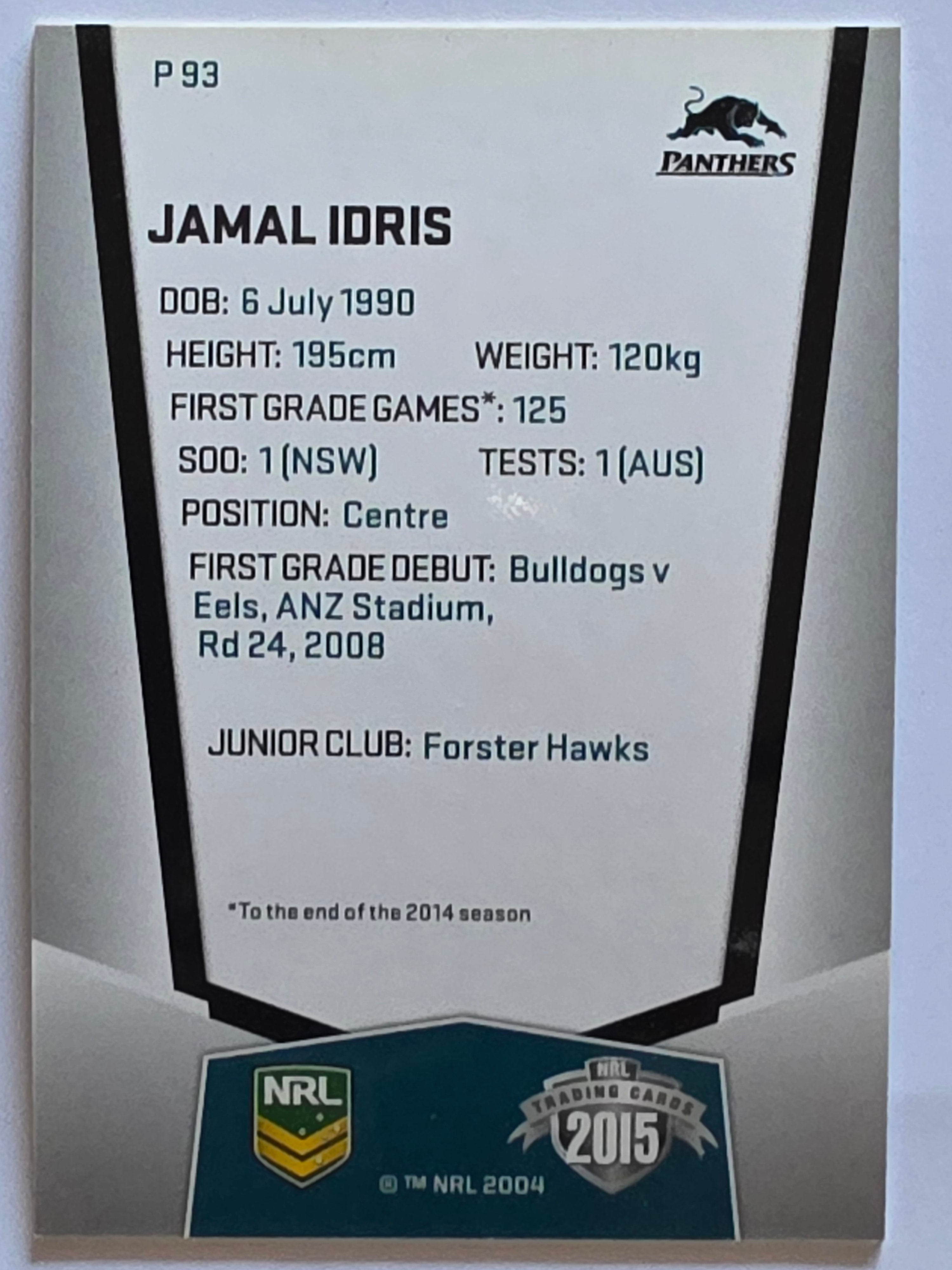 NRL 2015 Elite | Silver Parallel #P93 | Jamal Idris | Penrith Panthers