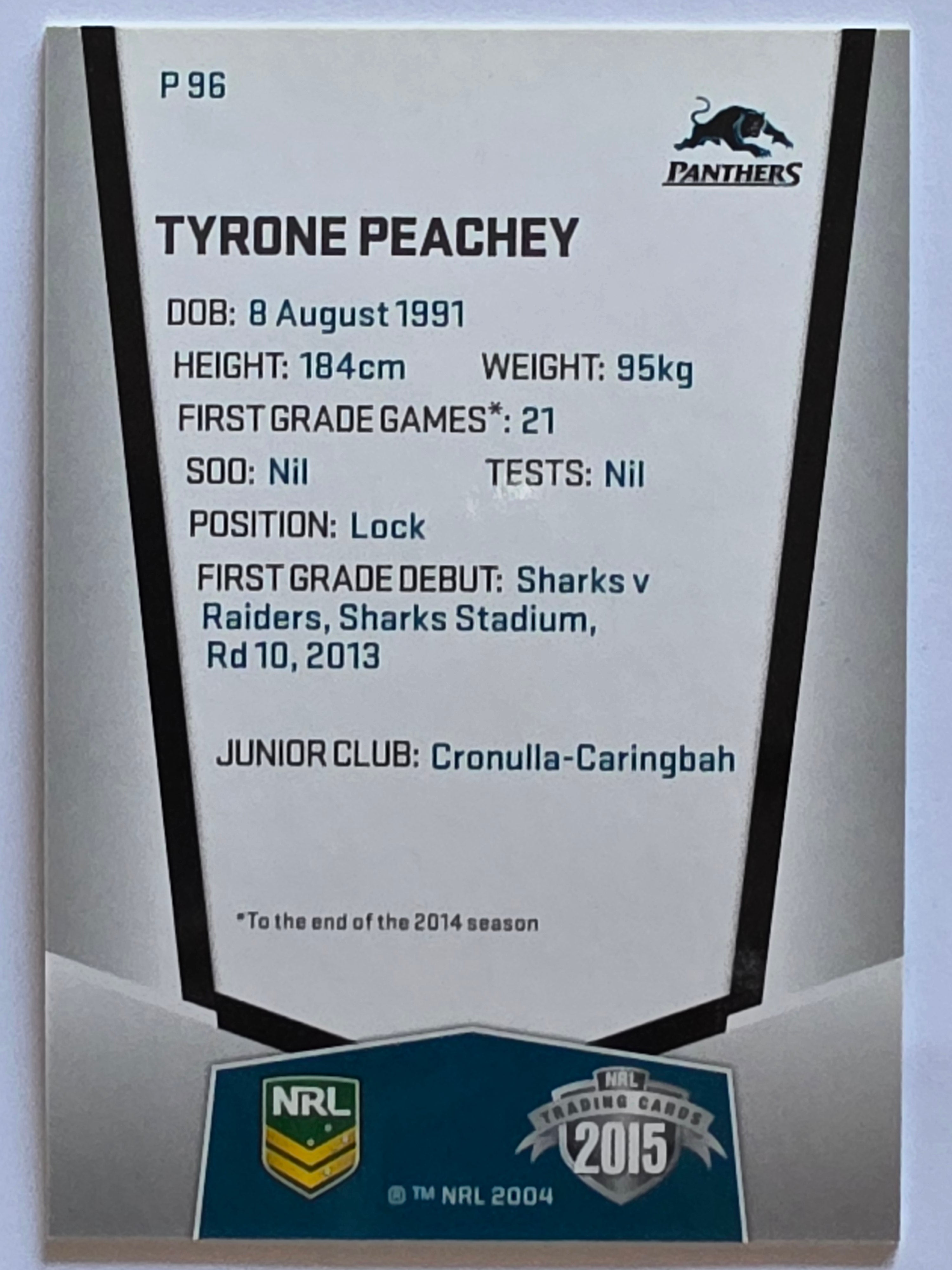 NRL 2015 Elite | Silver Parallel #P96 | Tyrone Peachey | Penrith Panthers