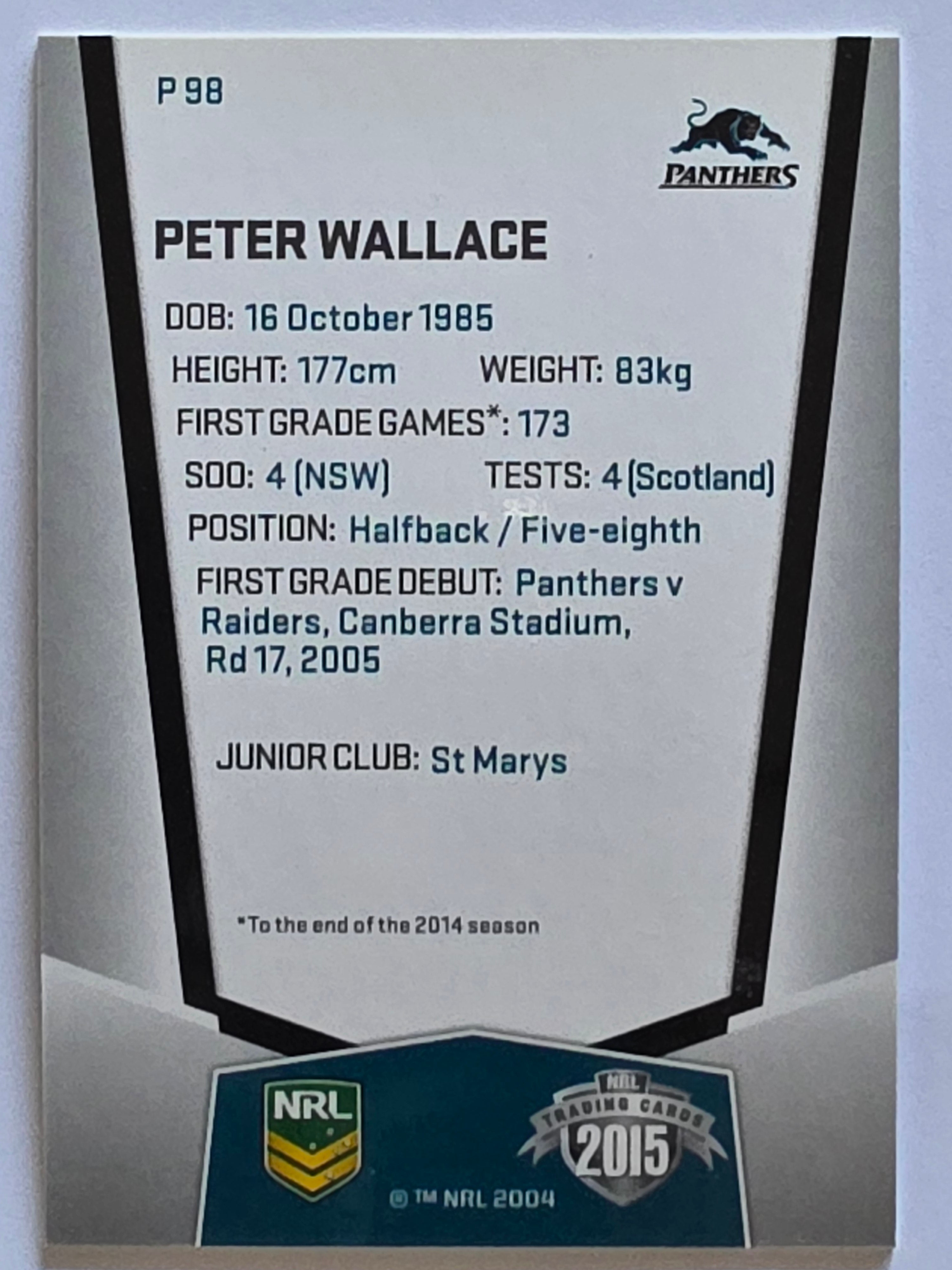 NRL 2015 Elite | Silver Parallel #P98 | Peter Wallace | Penrith Panthers