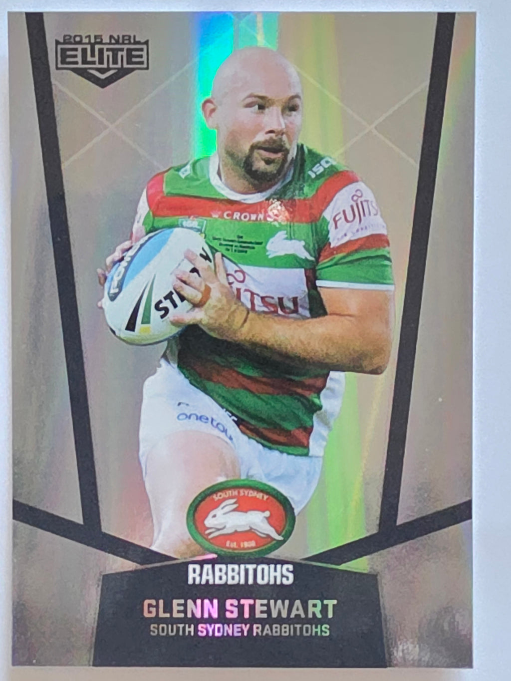 NRL 2015 Elite | Silver Parallel #P107 | Glenn Stewart | South Sydney Rabbitohs