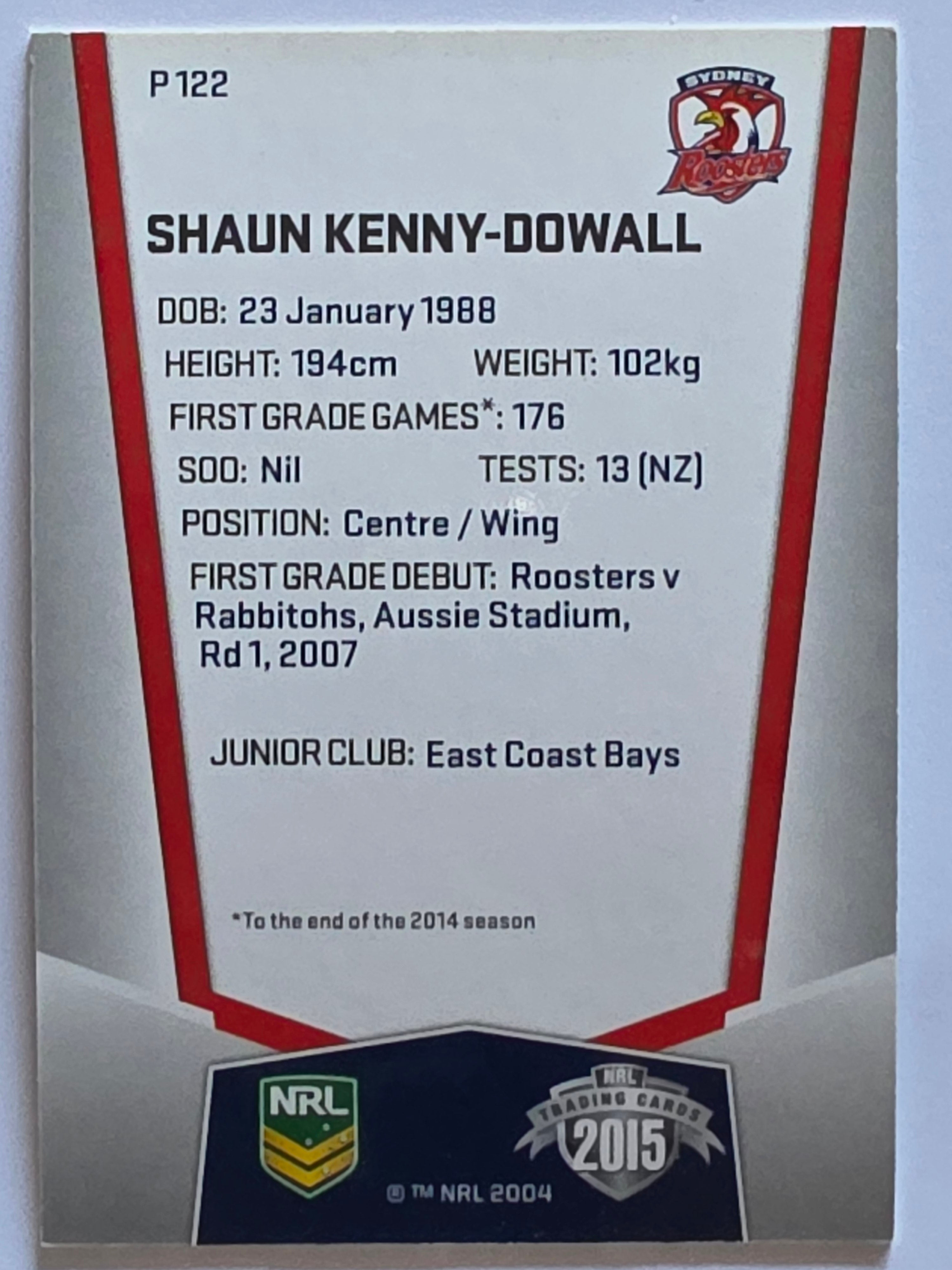 NRL 2015 Elite | Silver Parallel #P122 | Shaun Kenny-Dowall | Sydney Roosters
