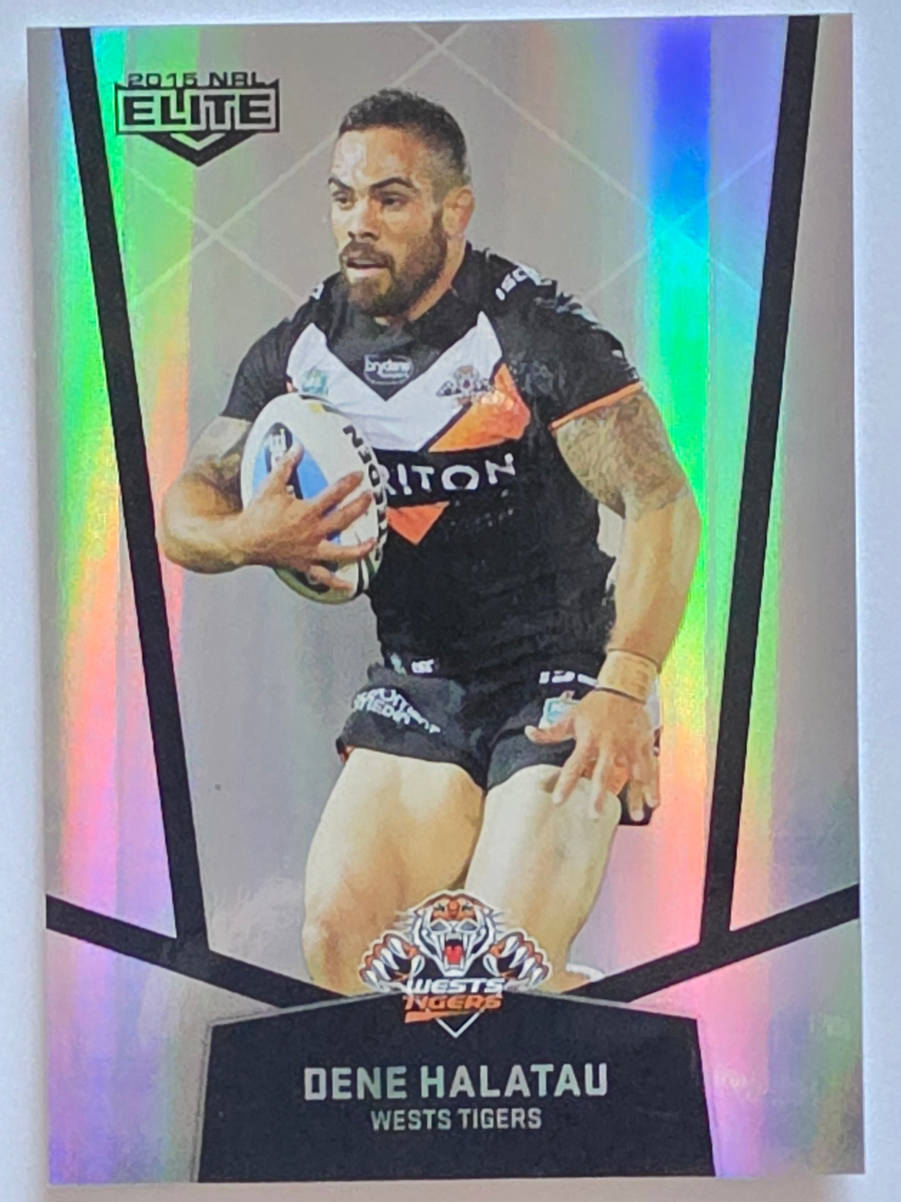 NRL 2015 Elite | Silver Parallel #P138 | Dene Halatau | Wests Tigers