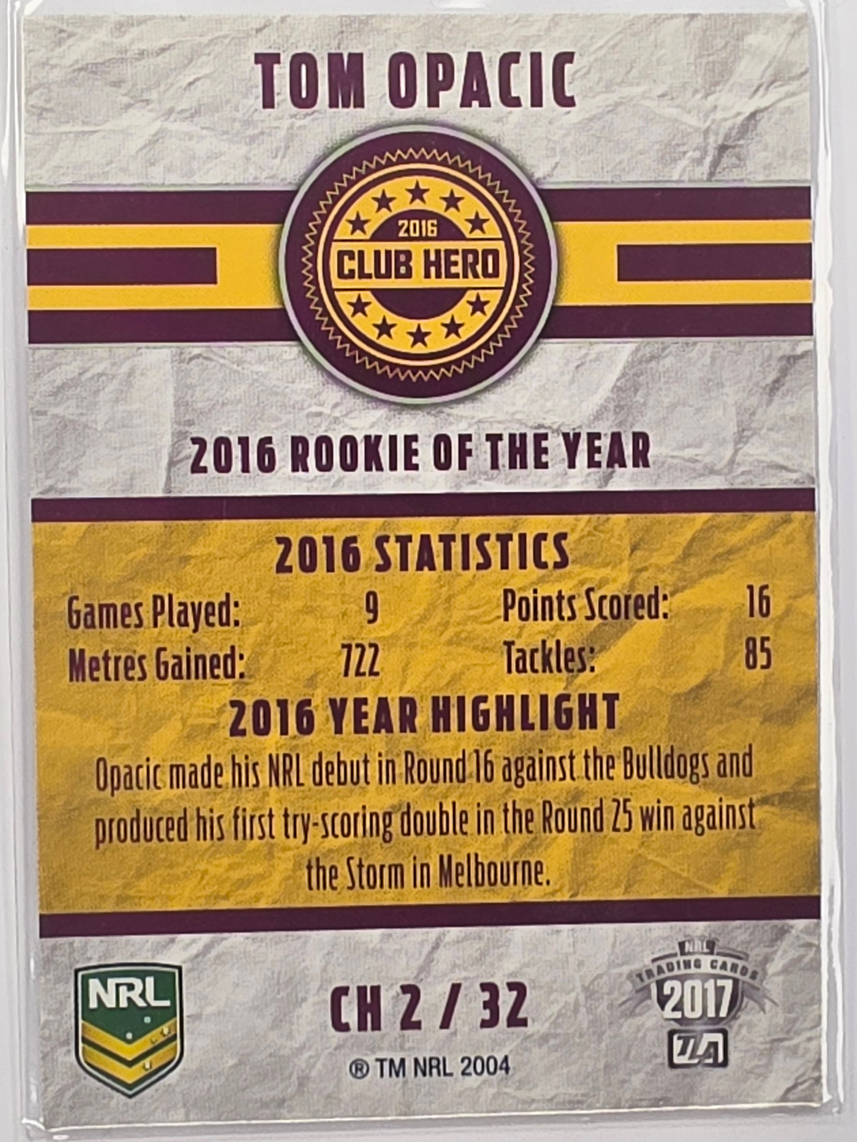 NRL 2017 Traders | Club Hero #CH2 | Tom Opacic | Brisbane Broncos