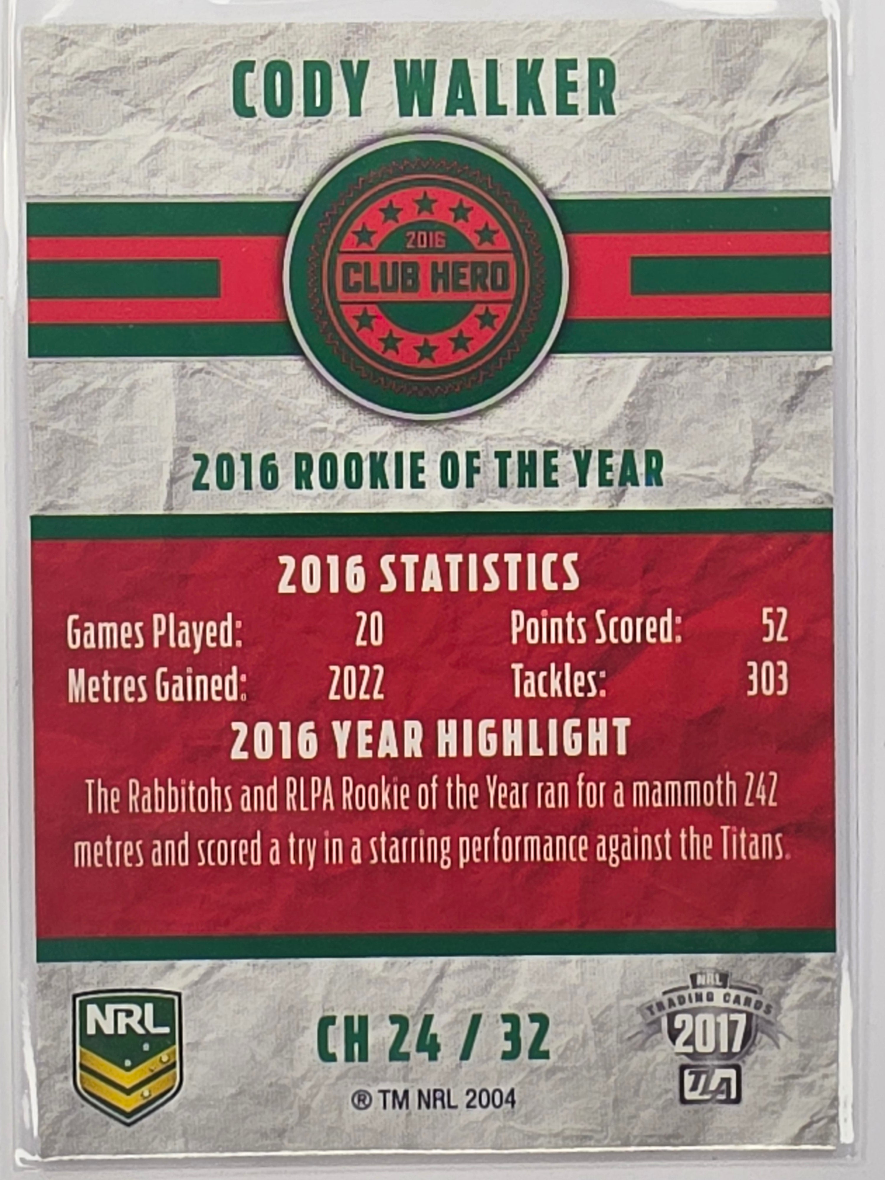 NRL 2017 Traders | Club Hero #CH24 | Cody Walker | South Sydney Rabbitohs