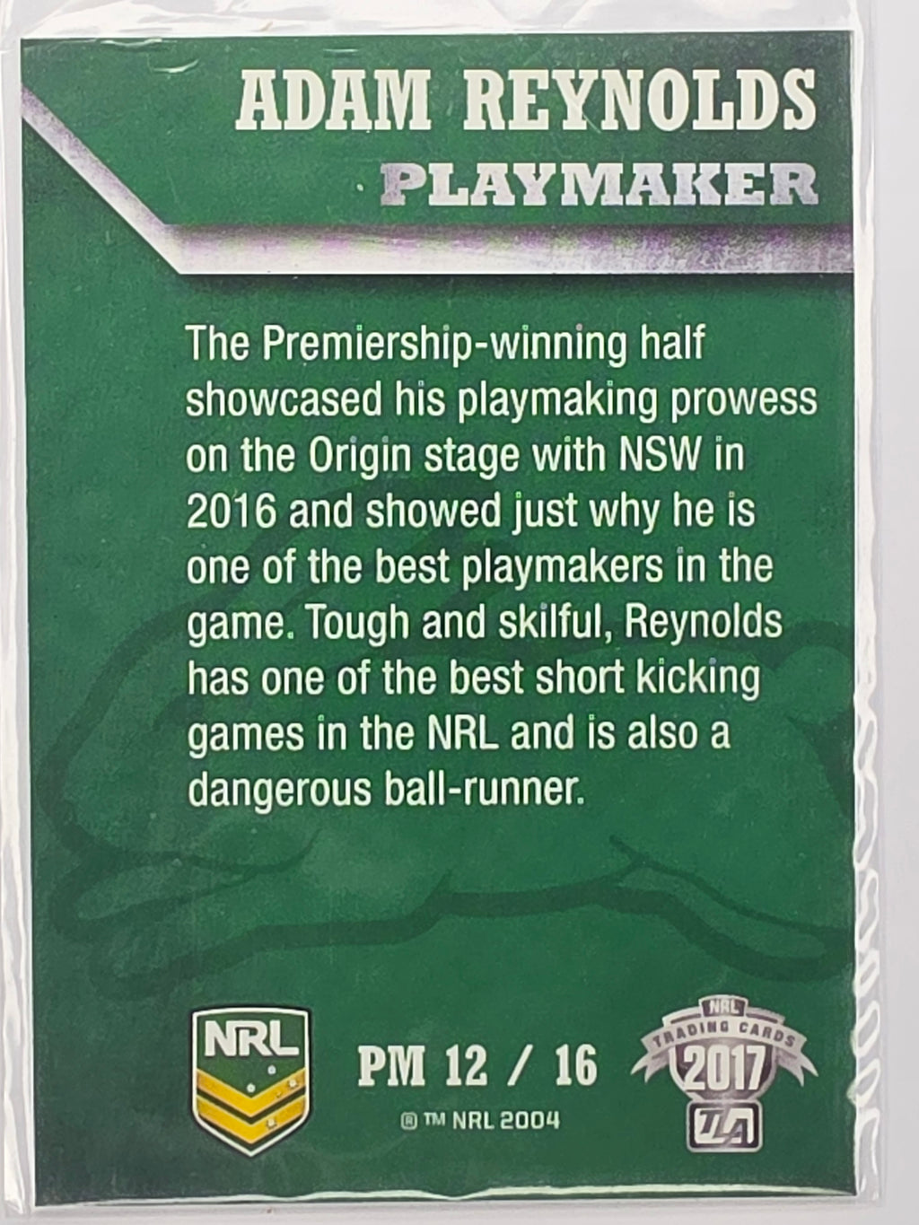 NRL 2017 Traders | Playmakers | #PM12 | Adam Reynolds | South Sydney Rabbitohs