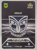 NRL 2017 Extreme | Parallel #P141 Warriors Checklist | New Zealand Warriors