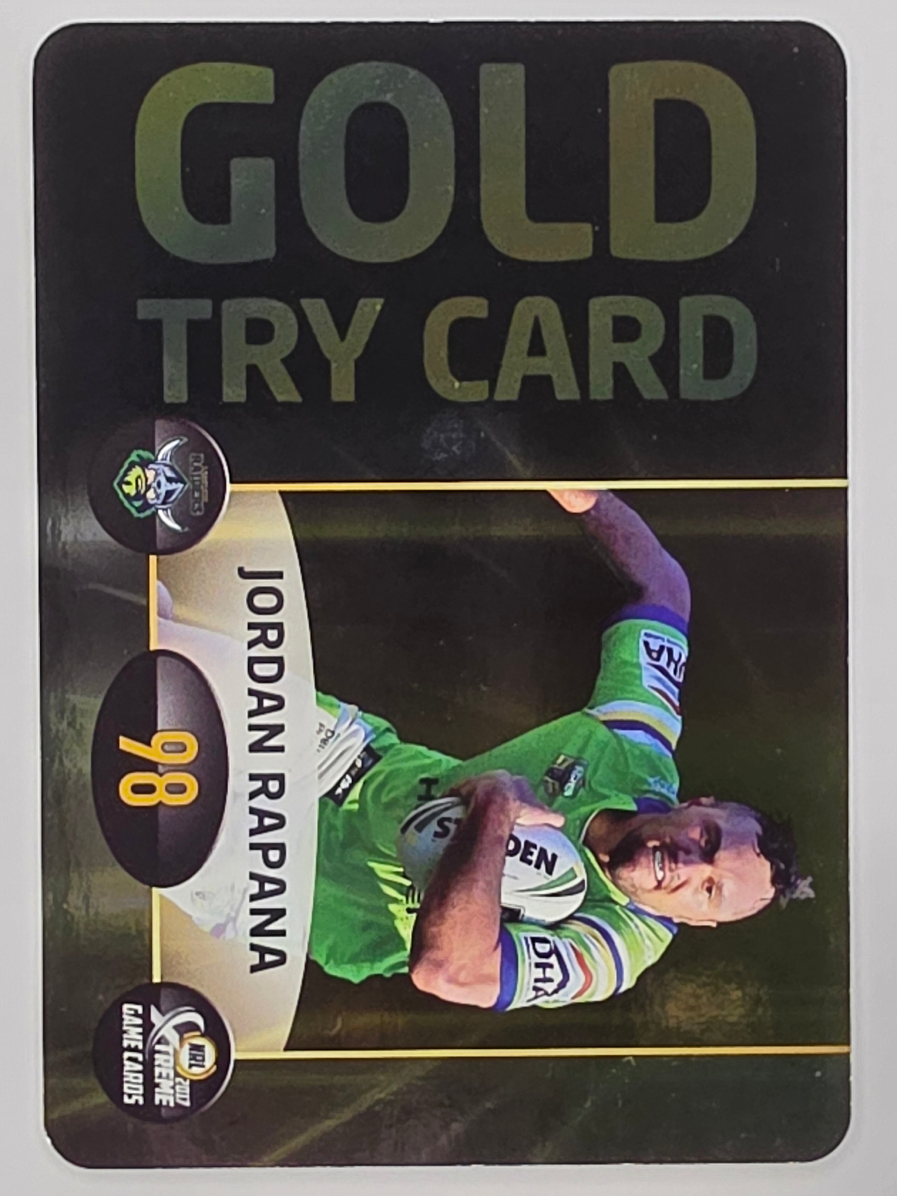 NRL 2017 Extreme | Power Cards #PC2 | Jordan Rapana | Canberra Raiders
