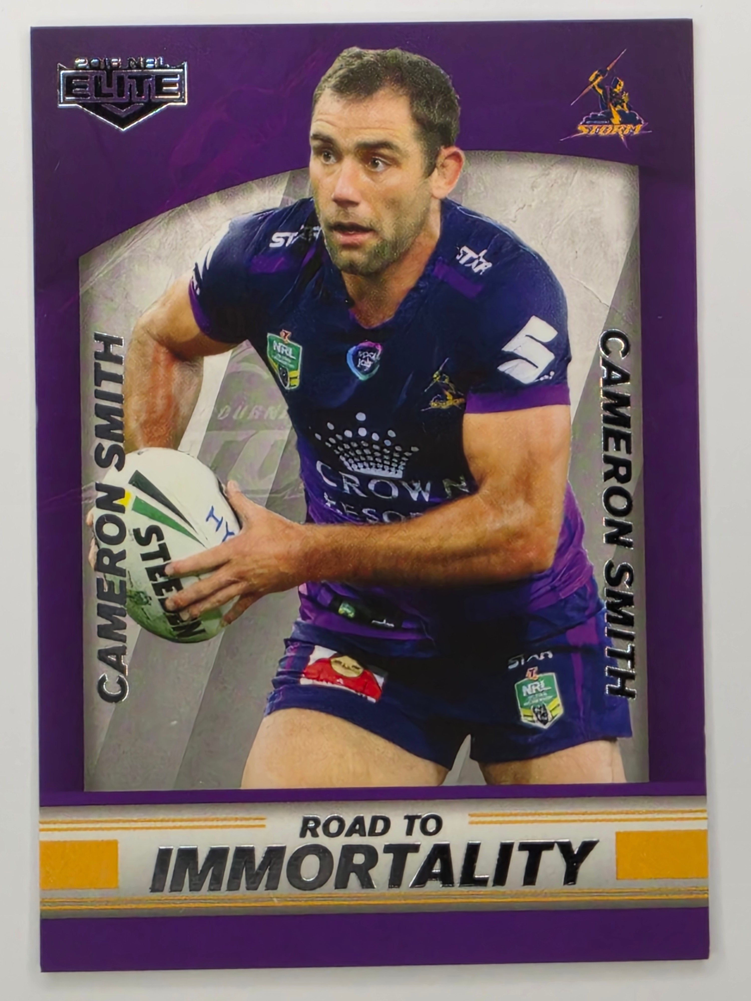 NRL 2016 Elite | Road To Immortality Box Card #BC2 Cameron Smith Melbourne Storm