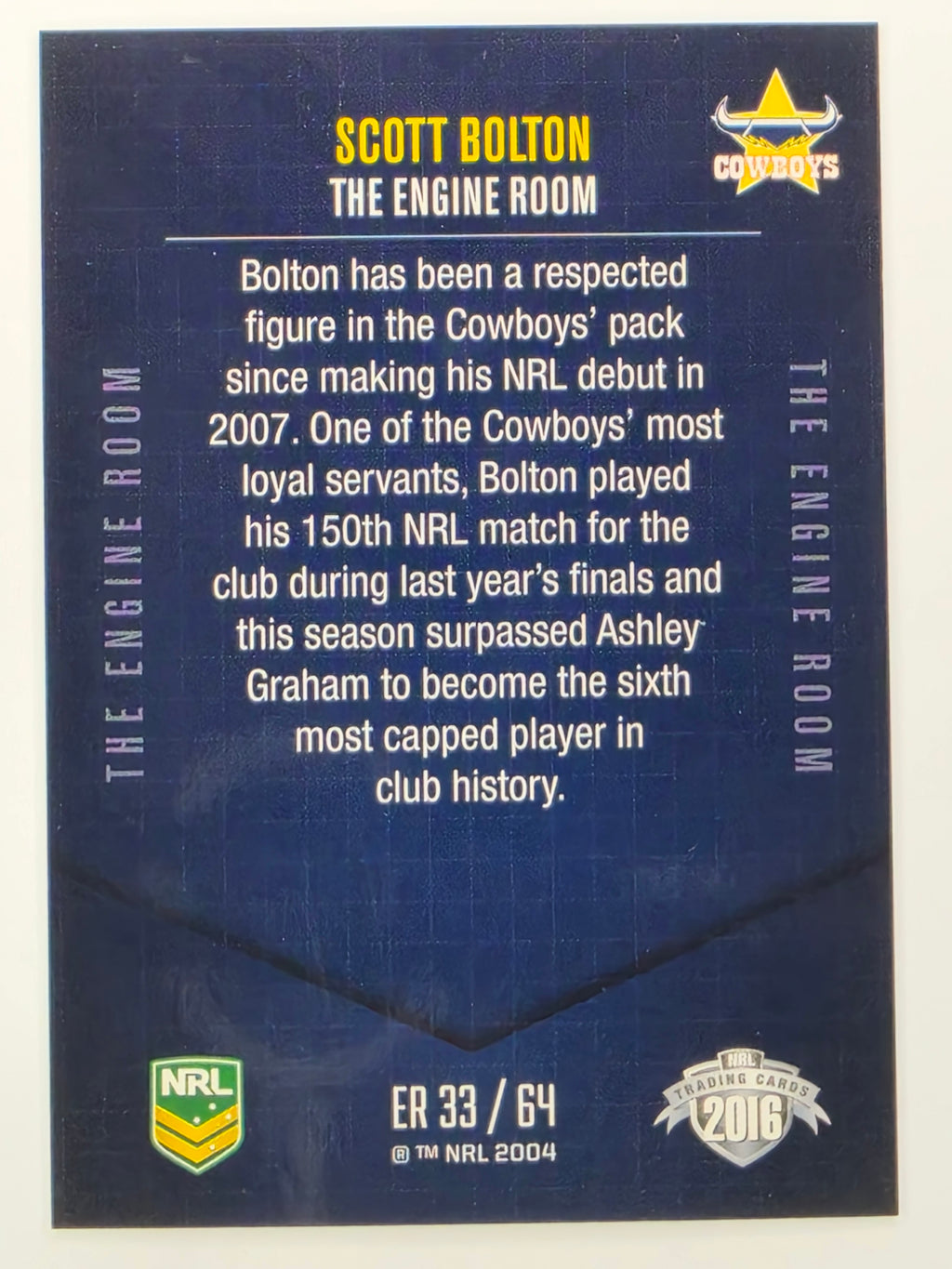 NRL 2016 Elite | Engine Room | #ER33 Scott Bolton North Queensland Cowboys