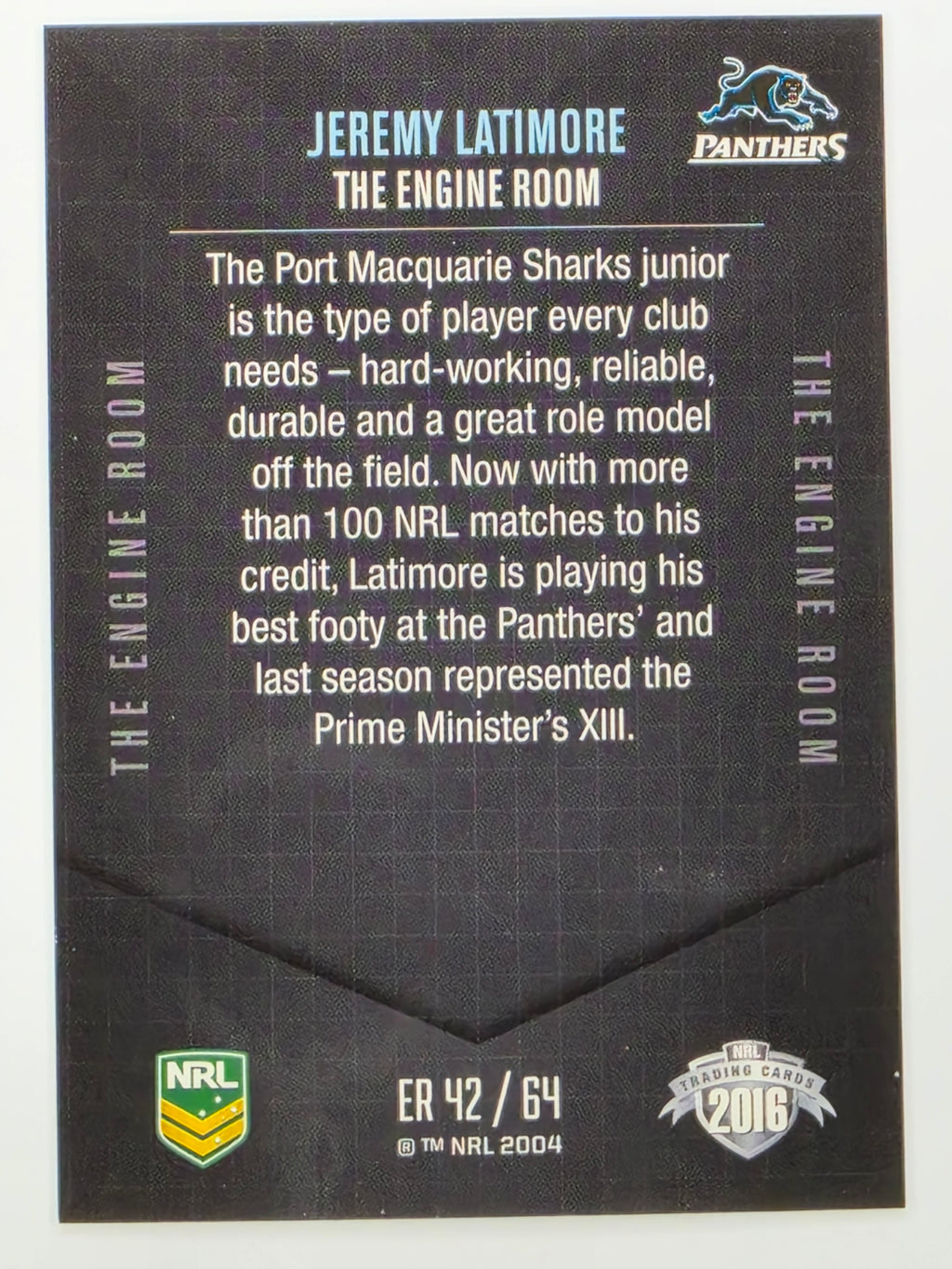 NRL 2016 Elite | Engine Room | #ER42 Jeremy Latimore Penrith Panthers