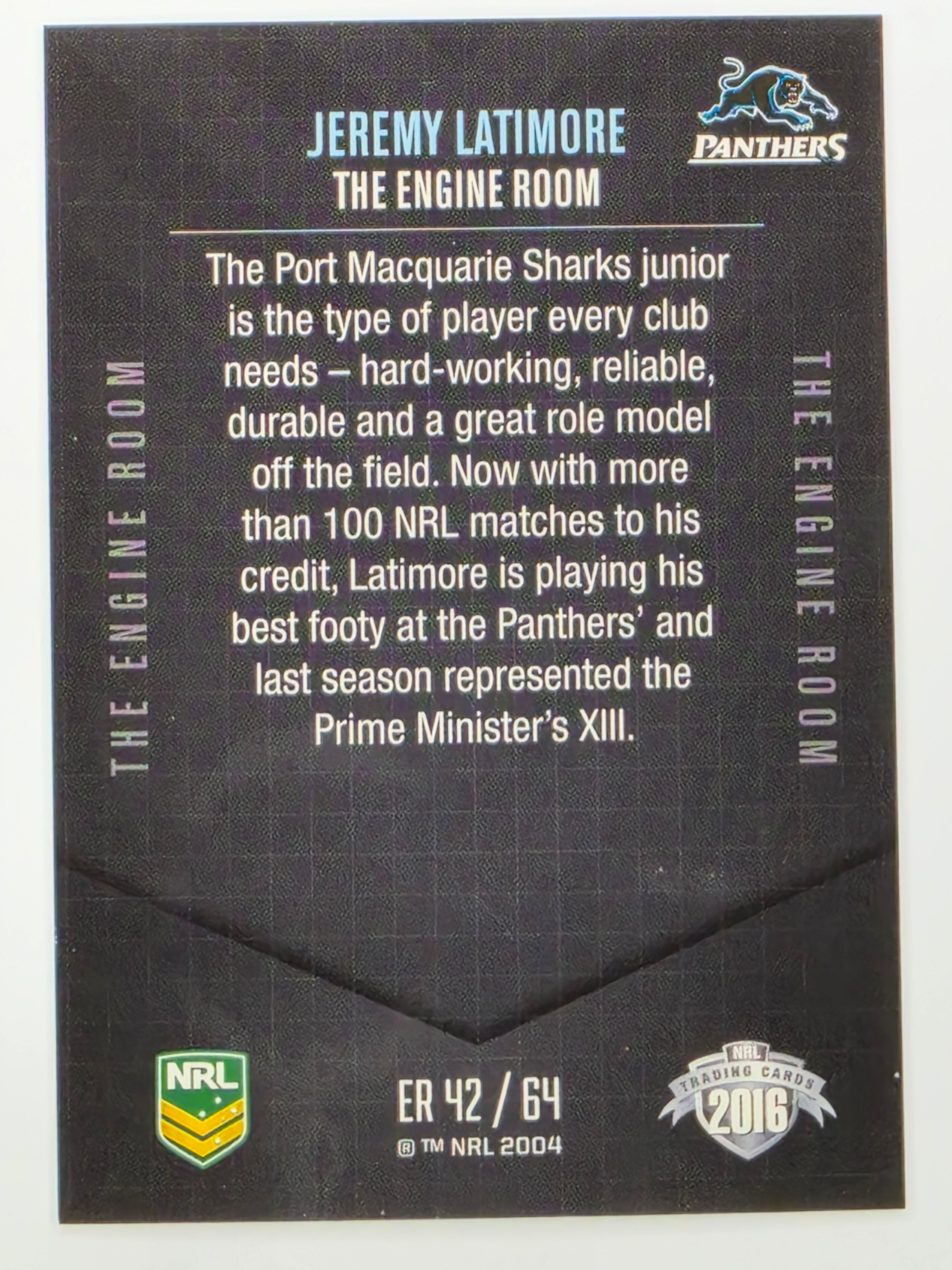 NRL 2016 Elite | Engine Room | #ER42 Jeremy Latimore Penrith Panthers