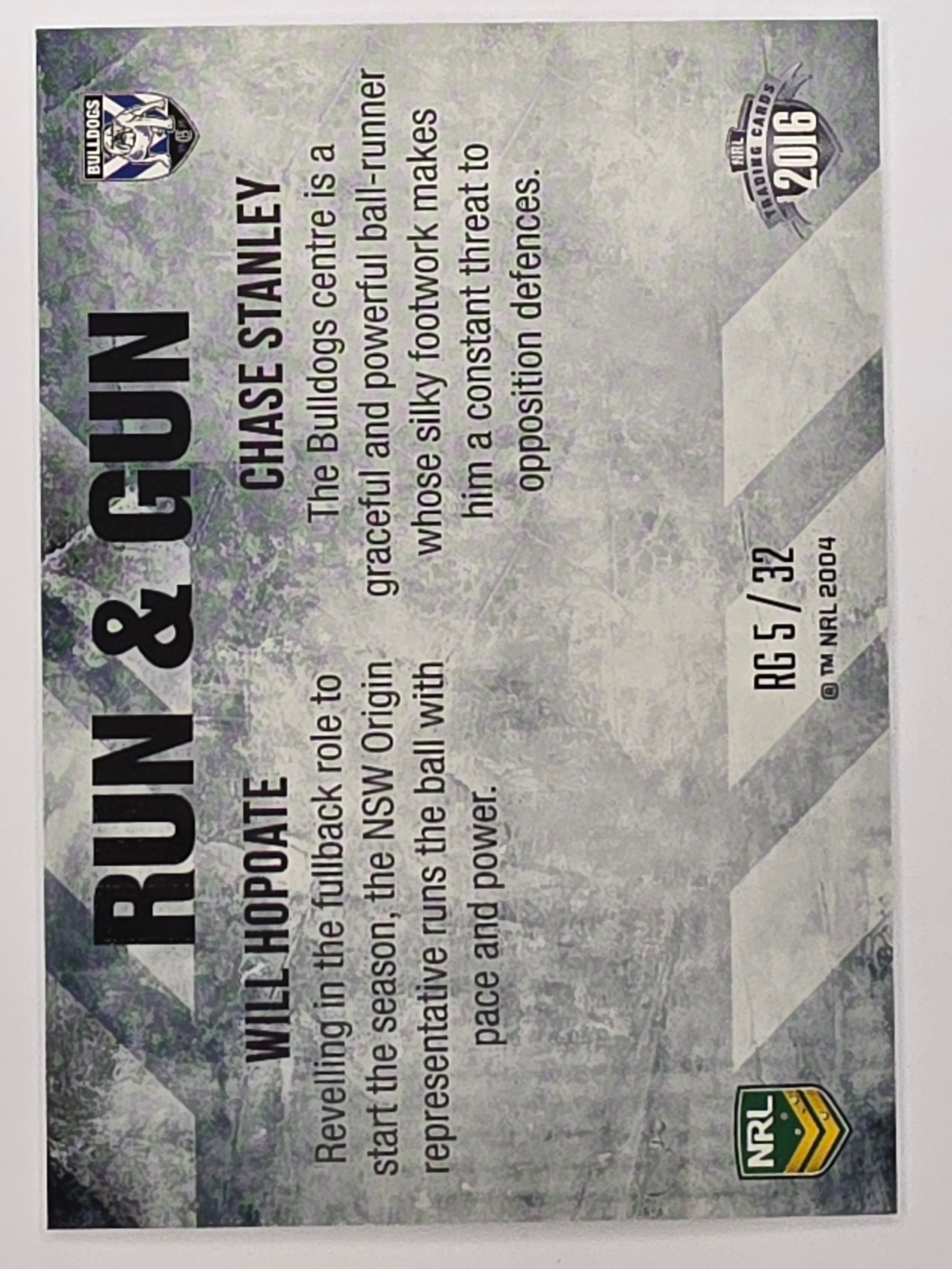 NRL 2016 Elite | Run & Gun #RG5 Hopoate / Stanley | Canterbury Bankstown Bulldogs