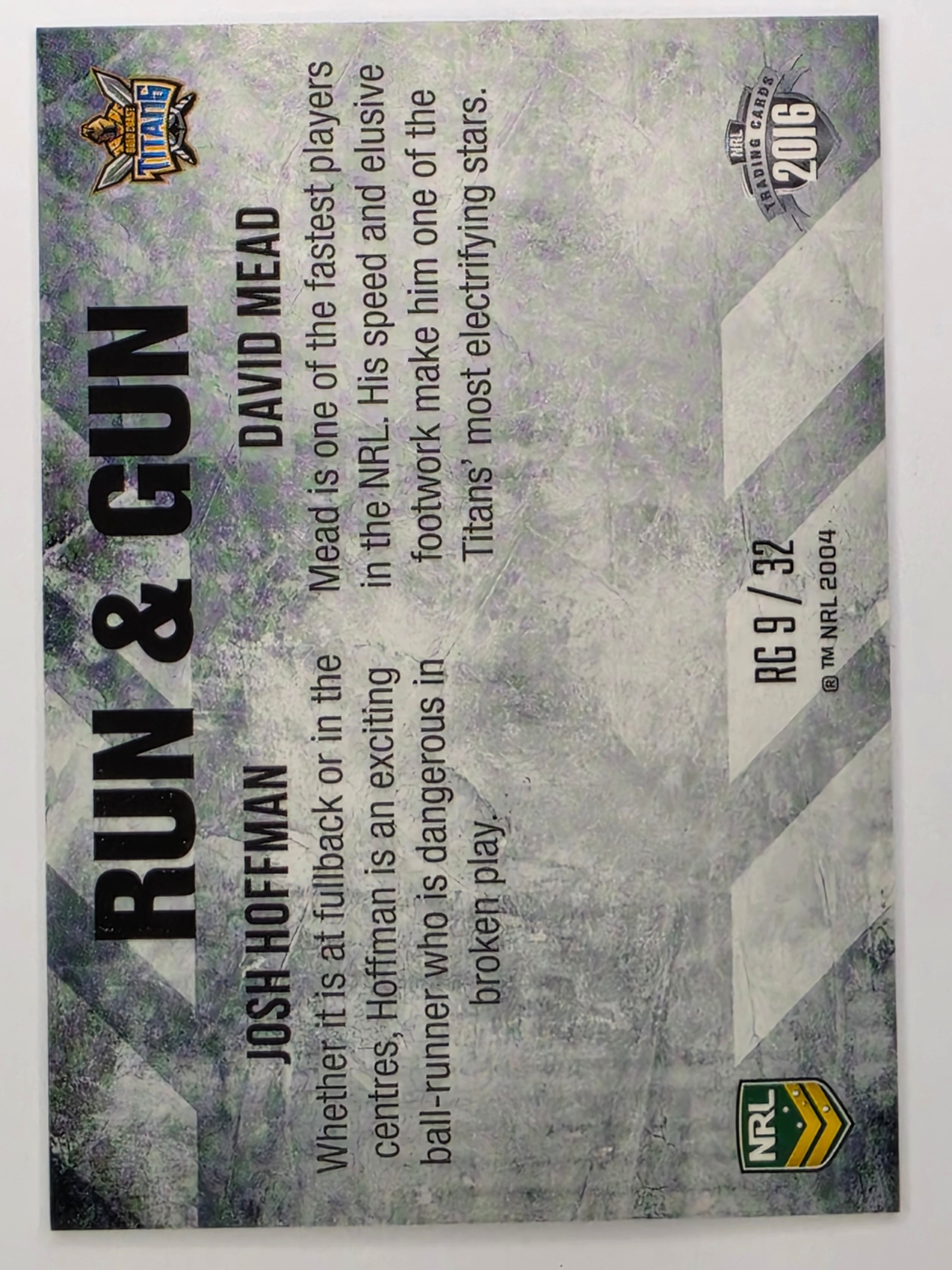 NRL 2016 Elite | Run & Gun #RG9 Hoffman / Mead | Gold Coast Titans