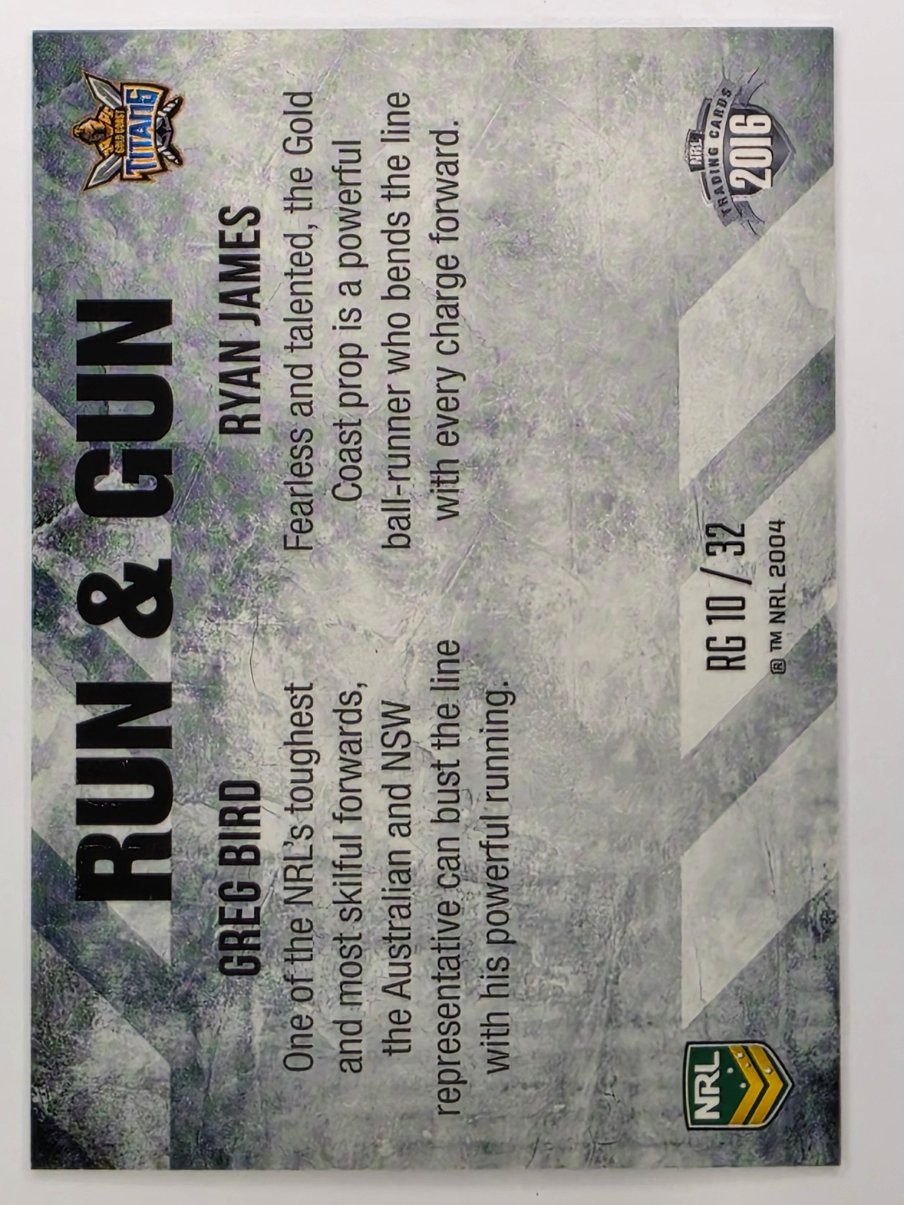 NRL 2016 Elite | Run & Gun #RG10 Bird / James | Gold Coast Titans