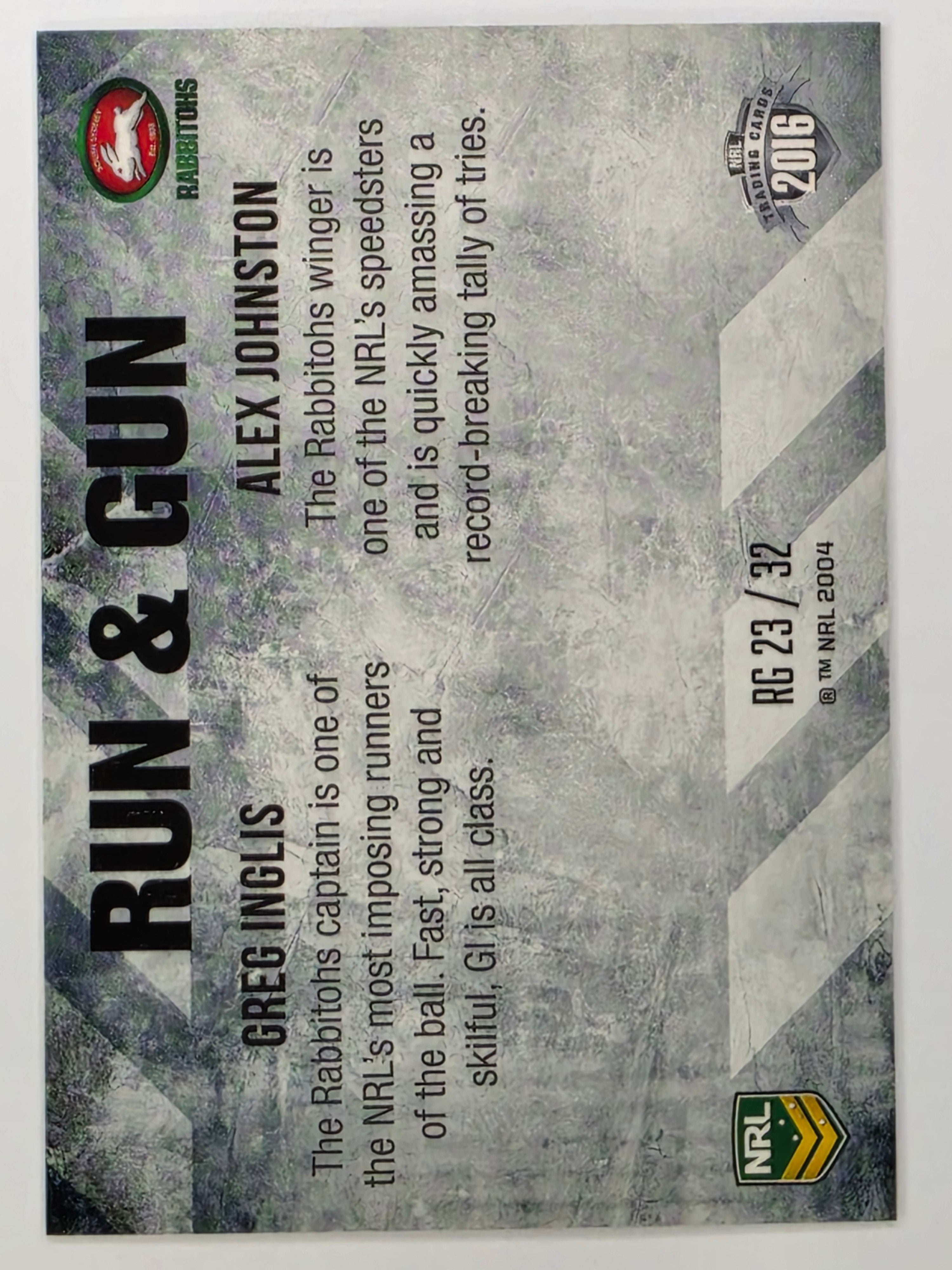 NRL 2016 Elite | Run & Gun #RG23 Inglis / Johnston | South Sydney Rabbitohs
