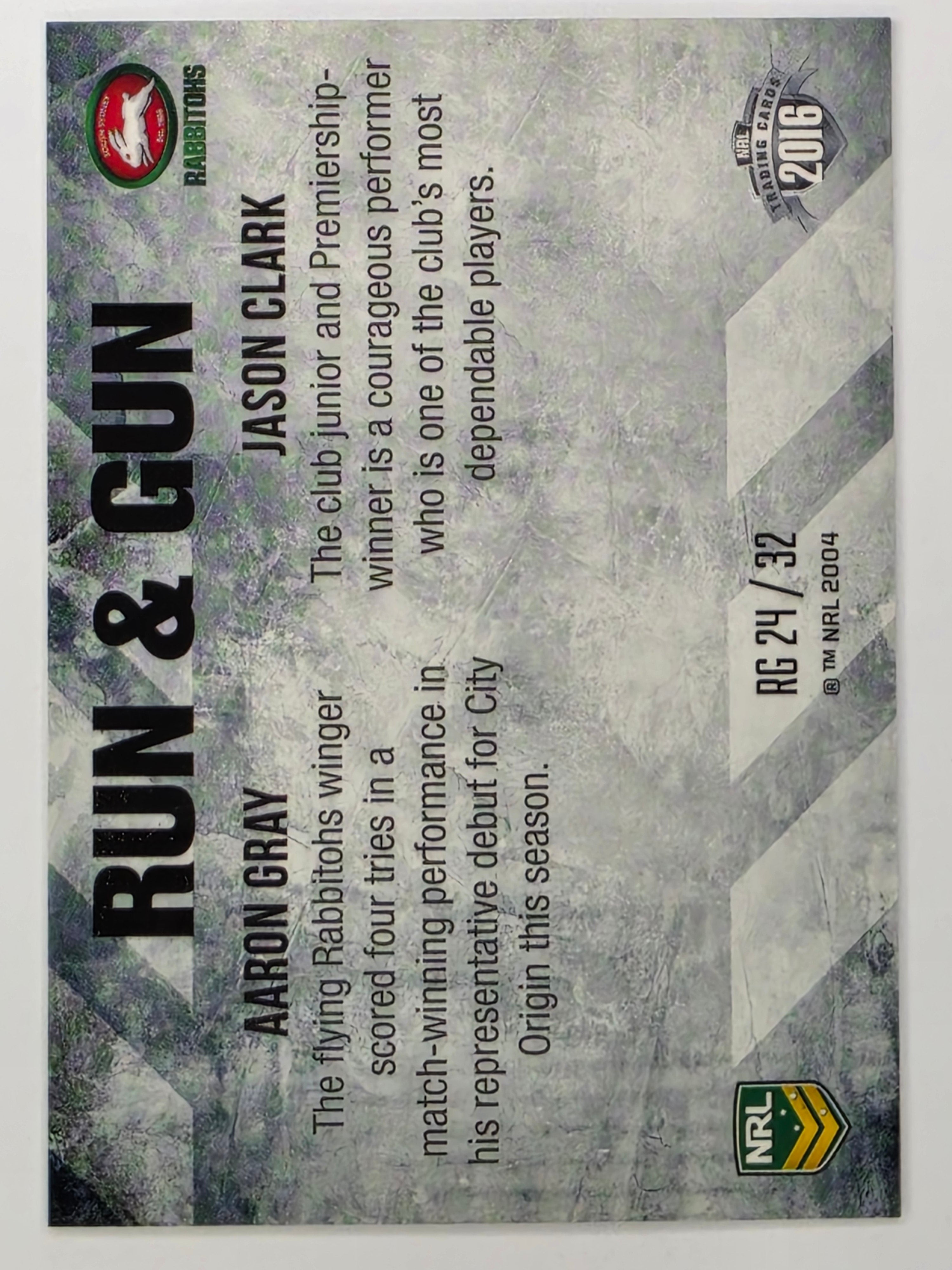 NRL 2016 Elite | Run & Gun #RG24 Gray / Clark | South Sydney Rabbitohs