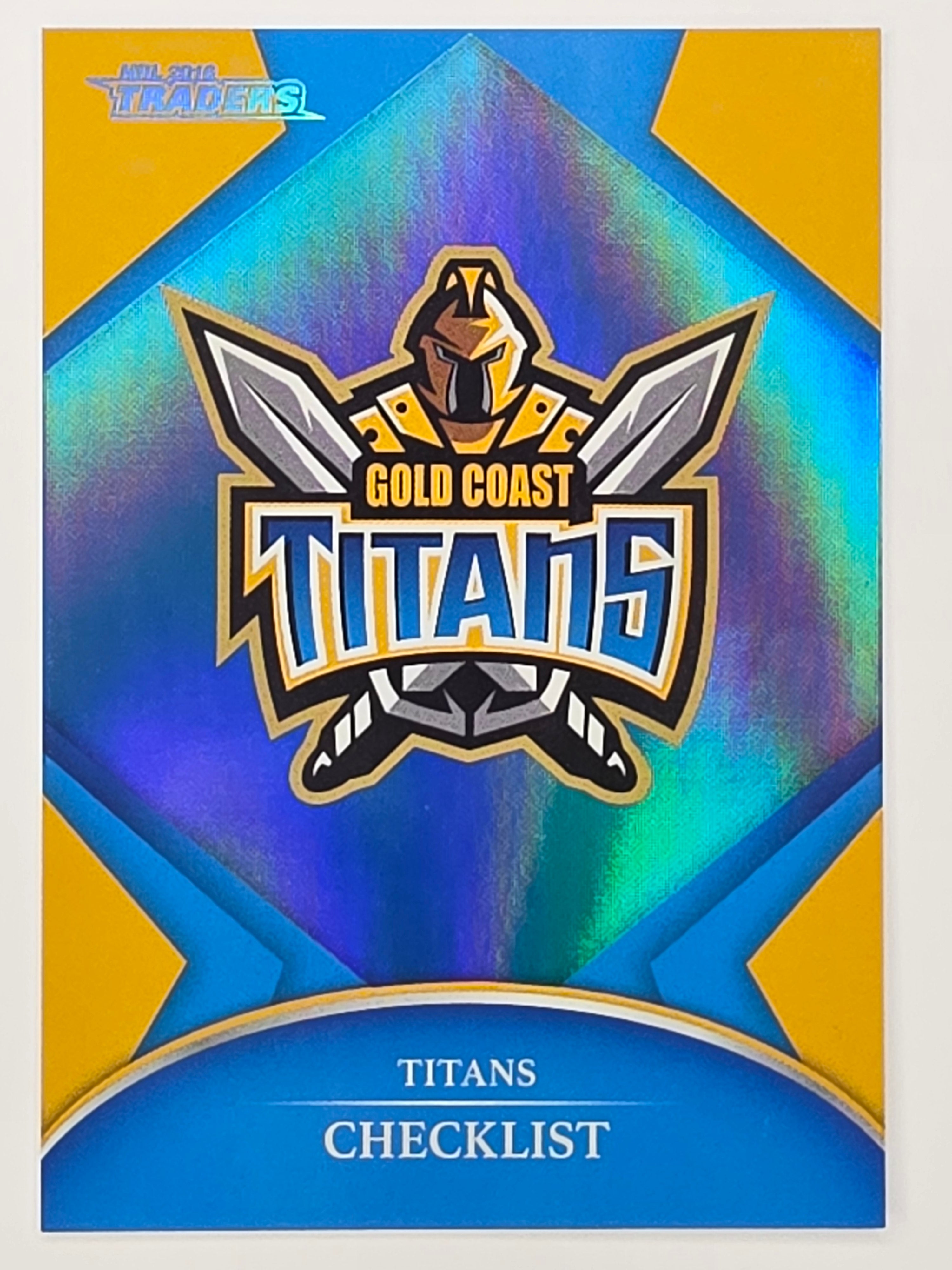 NRL 2016 Traders | Silver Parallel #P041 Gold Coast Titans Checklist