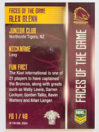 NRL 2017 Traders | Faces of the Game #FG1 | Alex Glenn | Brisbane Broncos