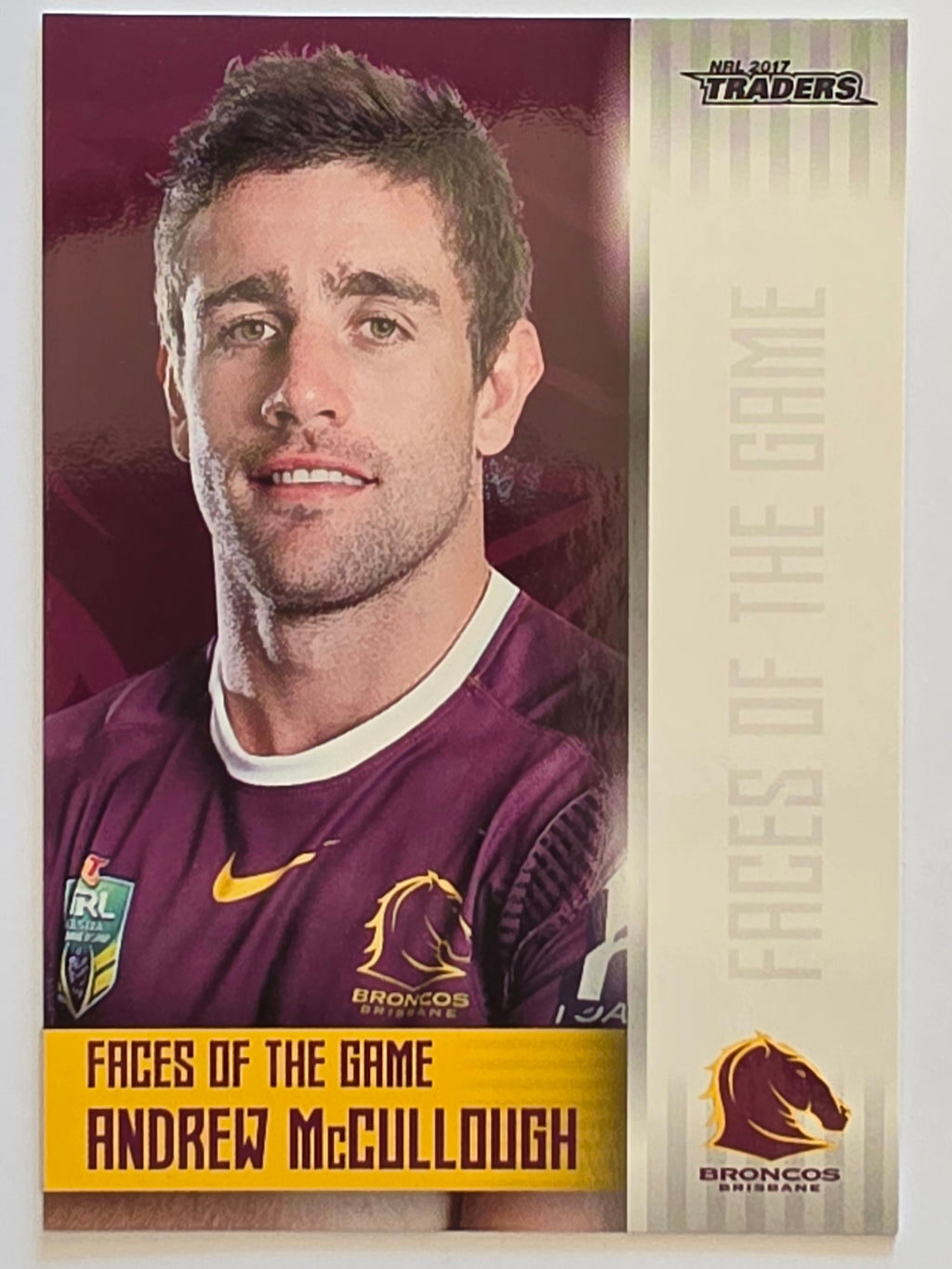 NRL 2017 Traders | Faces of the Game #FG3 | Andrew McCullough | Brisbane Broncos