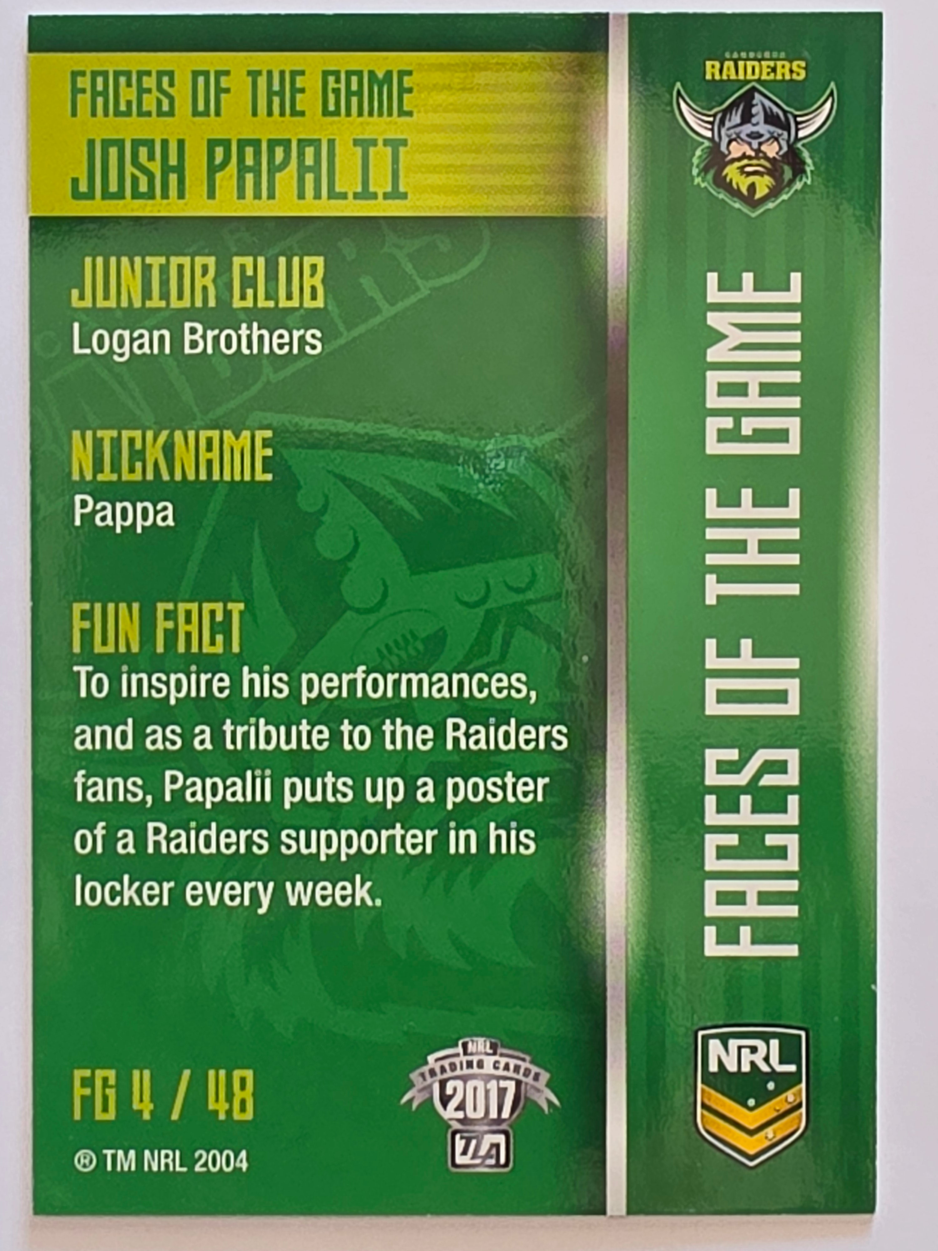 NRL 2017 Traders | Faces of the Game #FG4 | Josh Papalii | Canberra Raiders