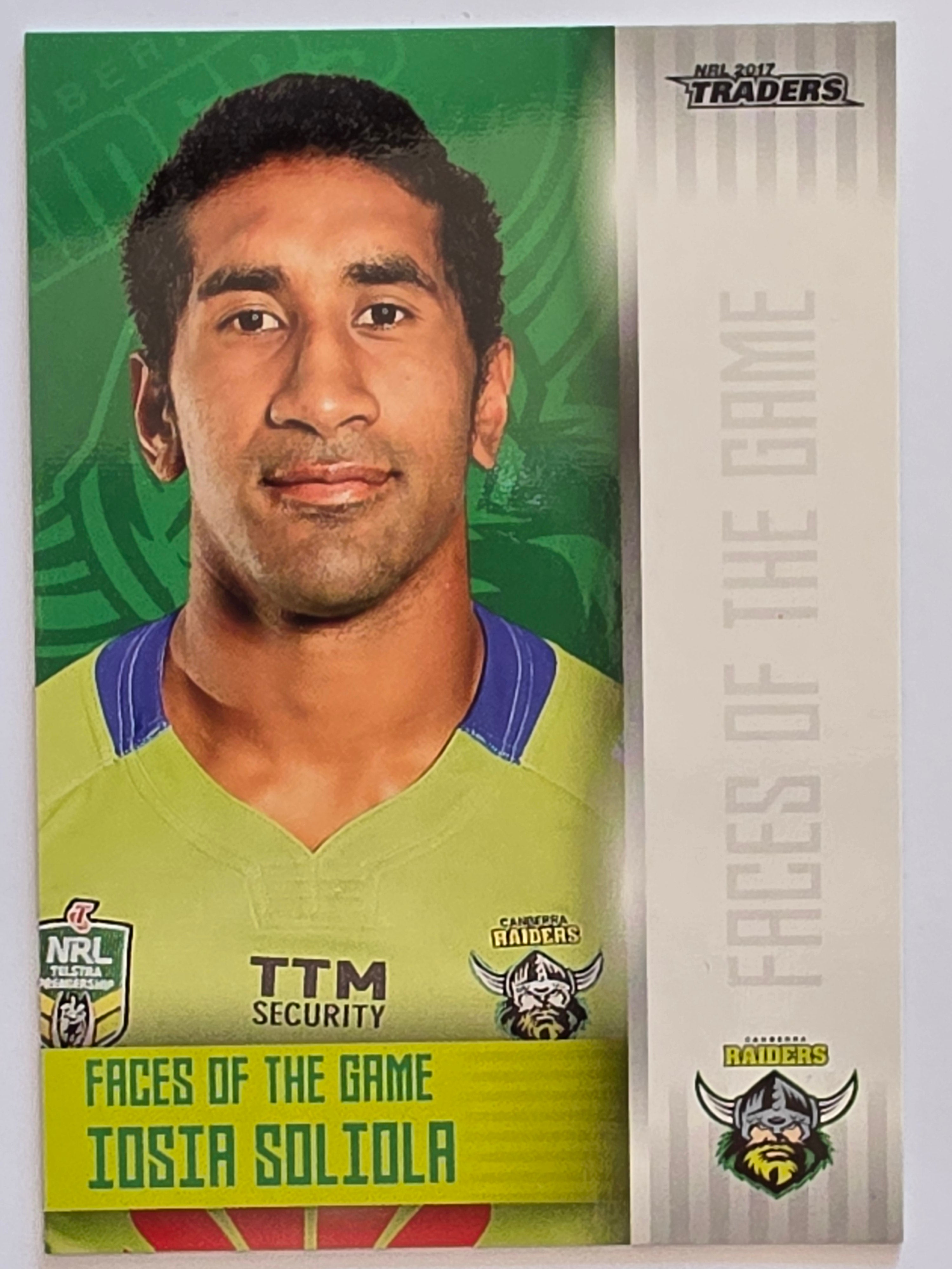 NRL 2017 Traders | Faces of the Game #FG5 | Iosia Soliola | Canberra Raiders