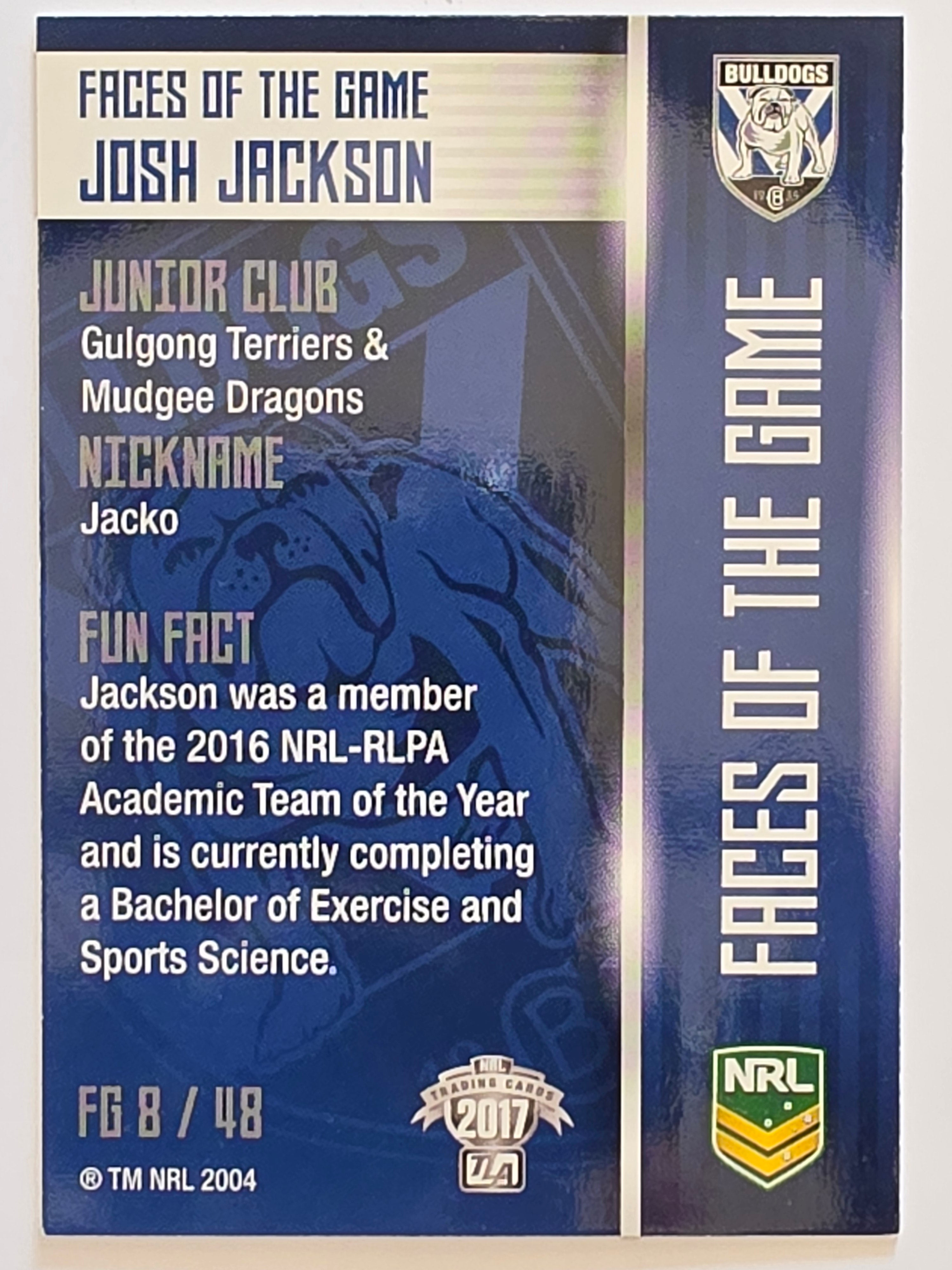 NRL 2017 Traders | Faces of the Game #FG8 | Josh Jackson | Canterbury-Bankstown Bulldogs