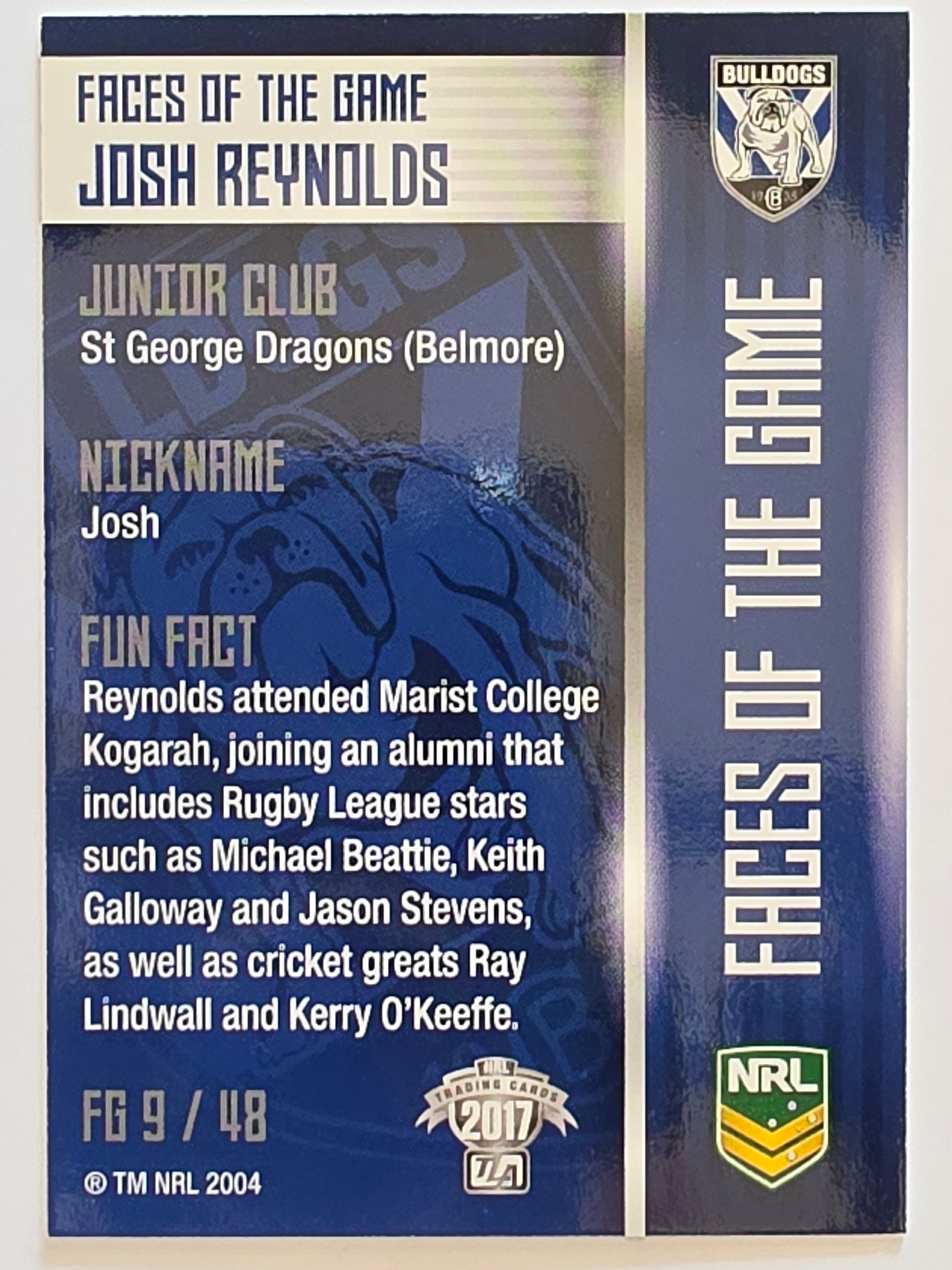 NRL 2017 Traders | Faces of the Game #FG9 | Josh Reynolds | Canterbury-Bankstown Bulldogs