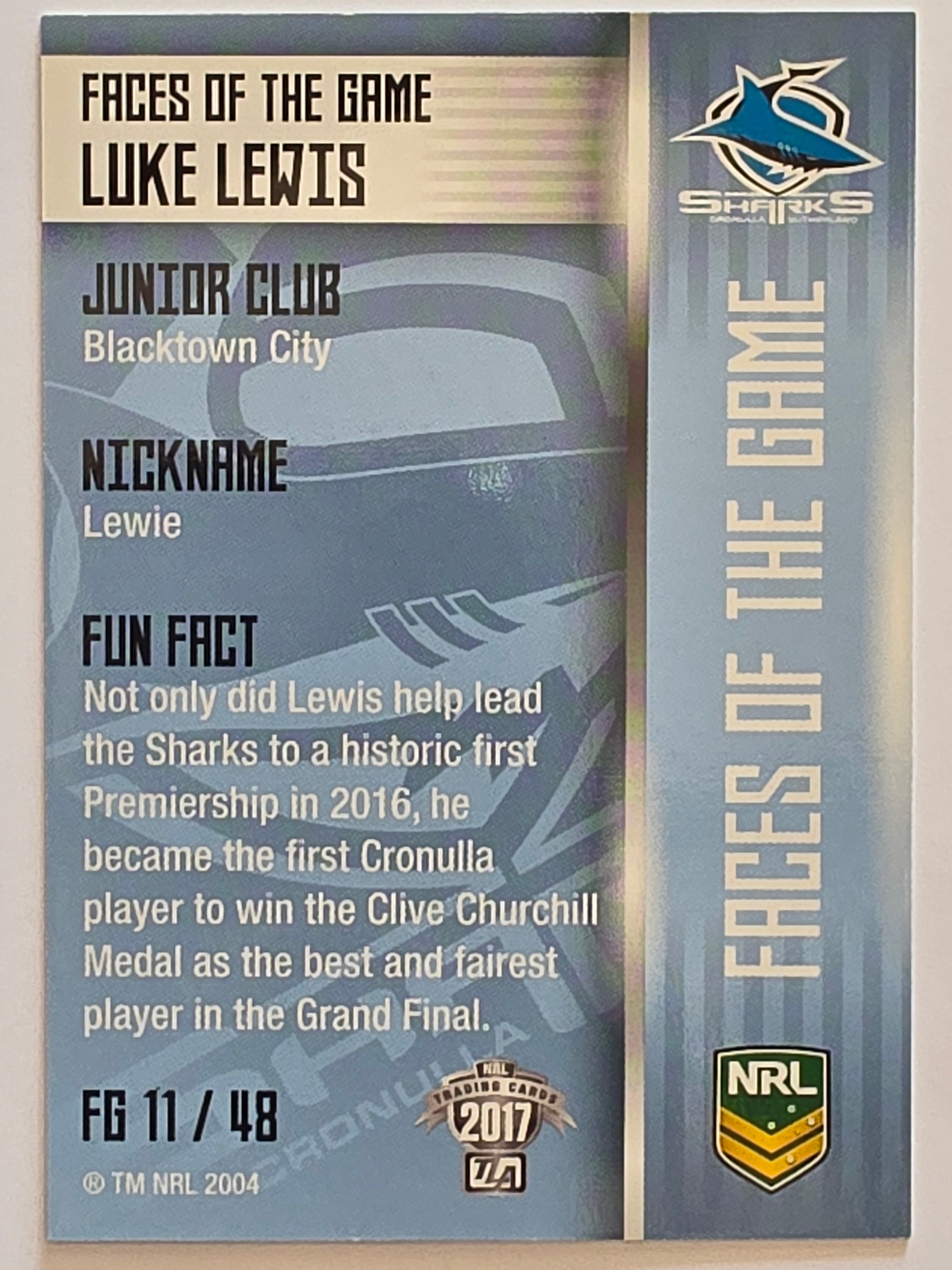 NRL 2017 Traders | Faces of the Game #FG11 | Luke Lewis | Cronulla-Sutherland Sharks