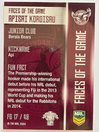NRL 2017 Traders | Faces of the Game #FG17 | Apisai Koroisau | Manly Warringah Sea Eagles