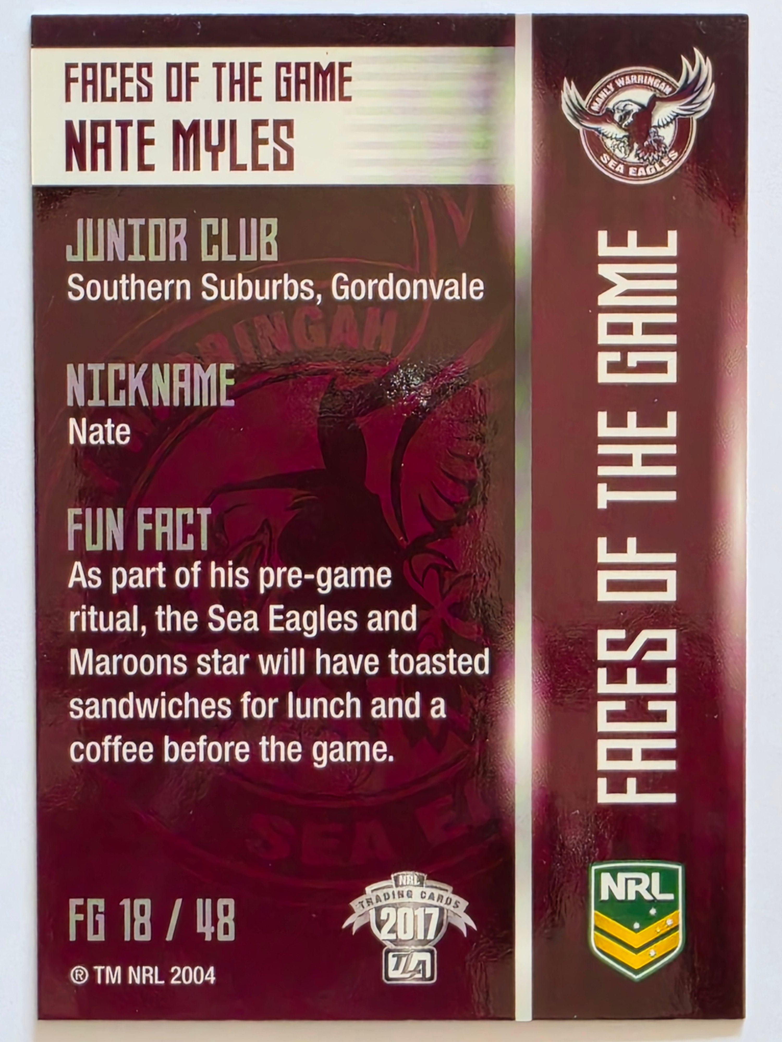 NRL 2017 Traders | Faces of the Game #FG18 | Nate Myles | Manly Warringah Sea Eagles