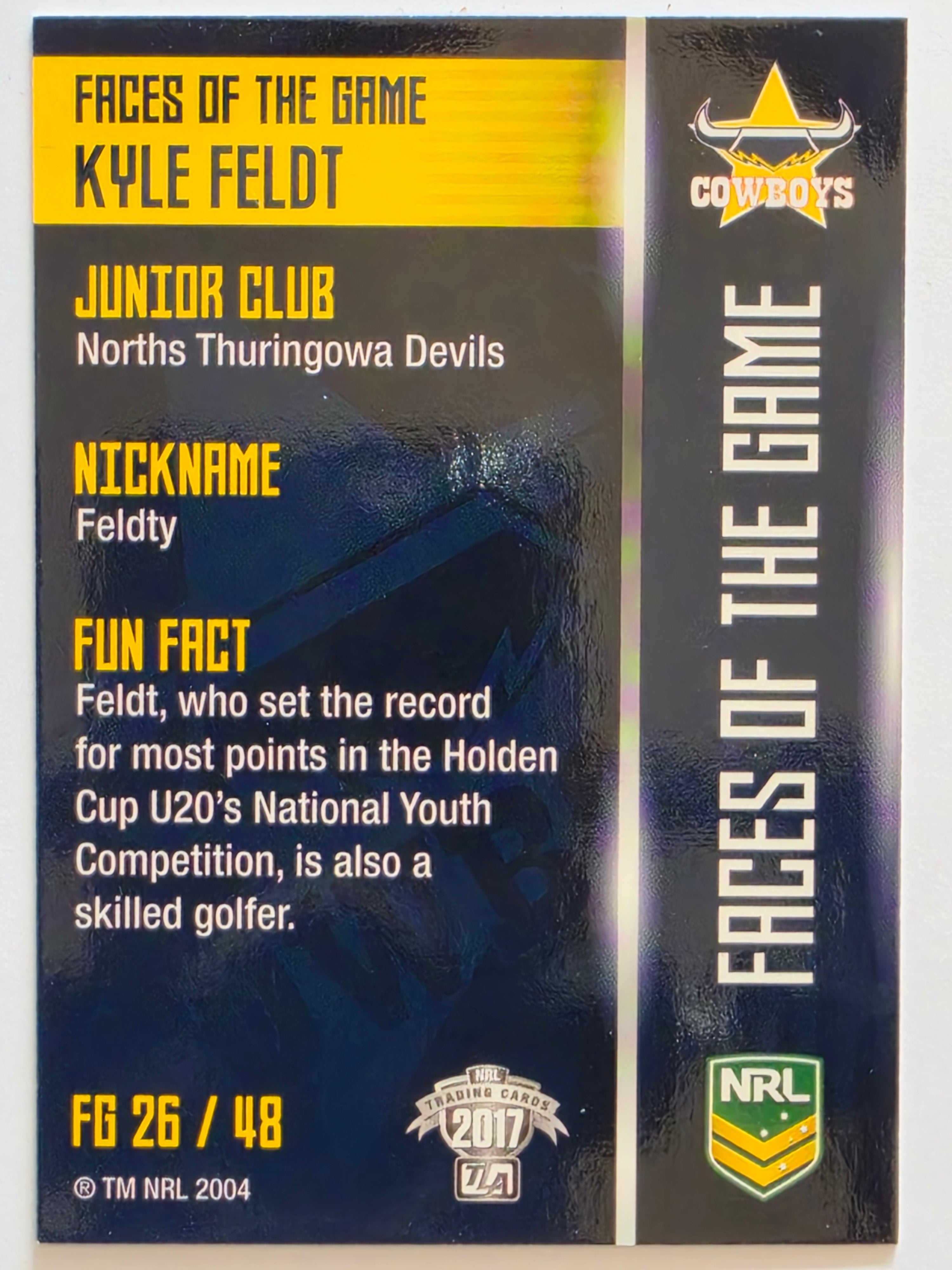 NRL 2017 Traders | Faces of the Game #FG26 | Kyle Feldt | North Queensland Cowboys