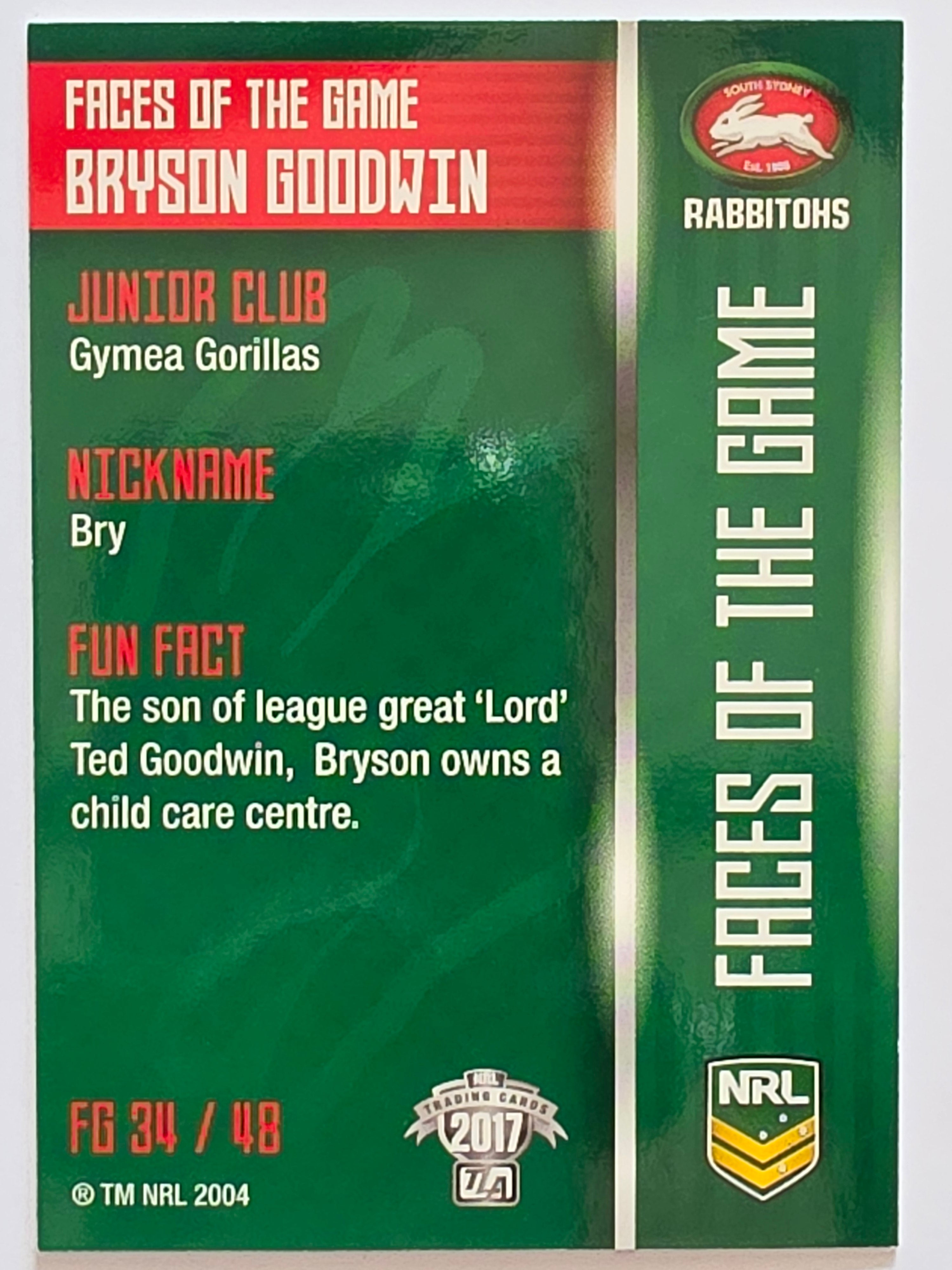 NRL 2017 Traders | Faces of the Game #FG34 | Bryson Goodwin | South Sydney Rabbitohs