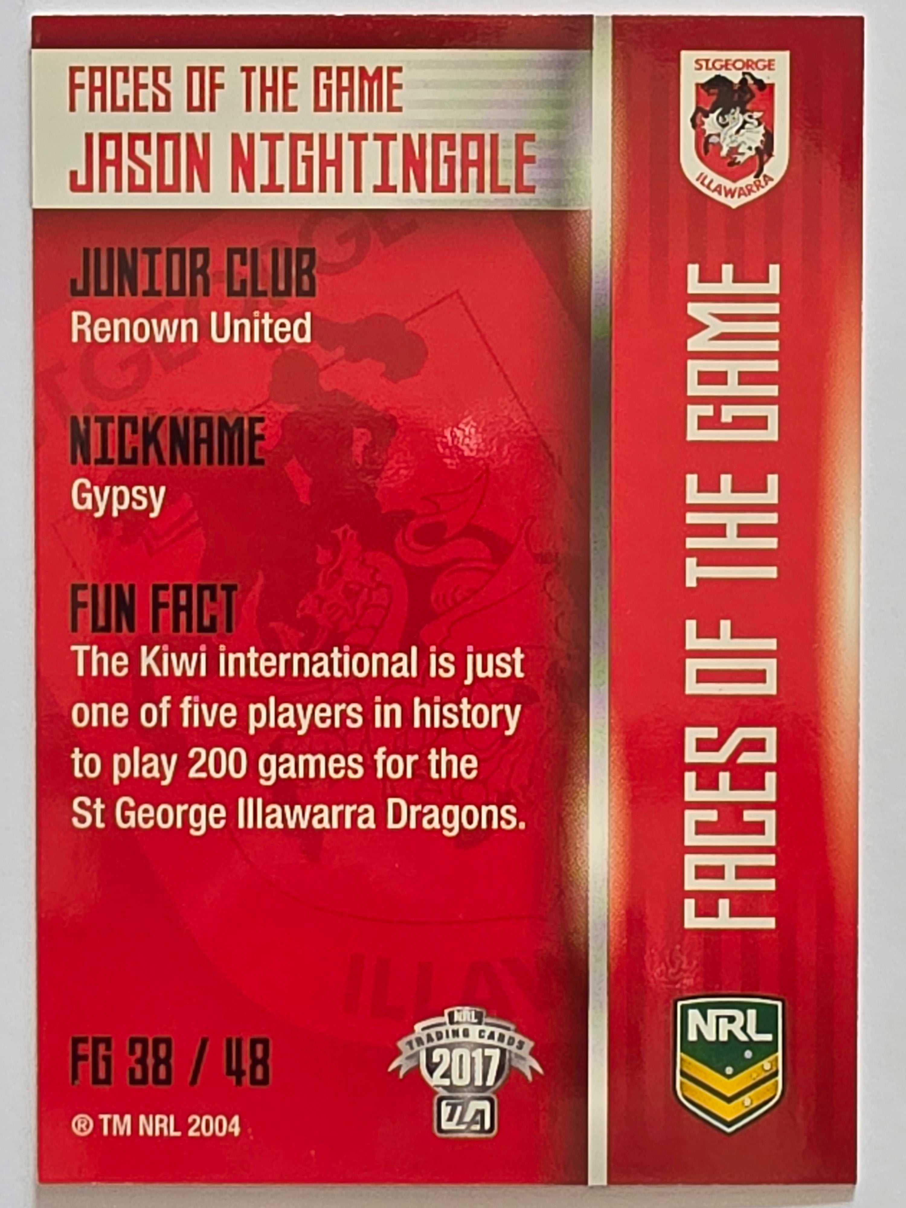 NRL 2017 Traders | Faces of the Game #FG38 | Jason Nightingale | St. George Illawarra Dragons