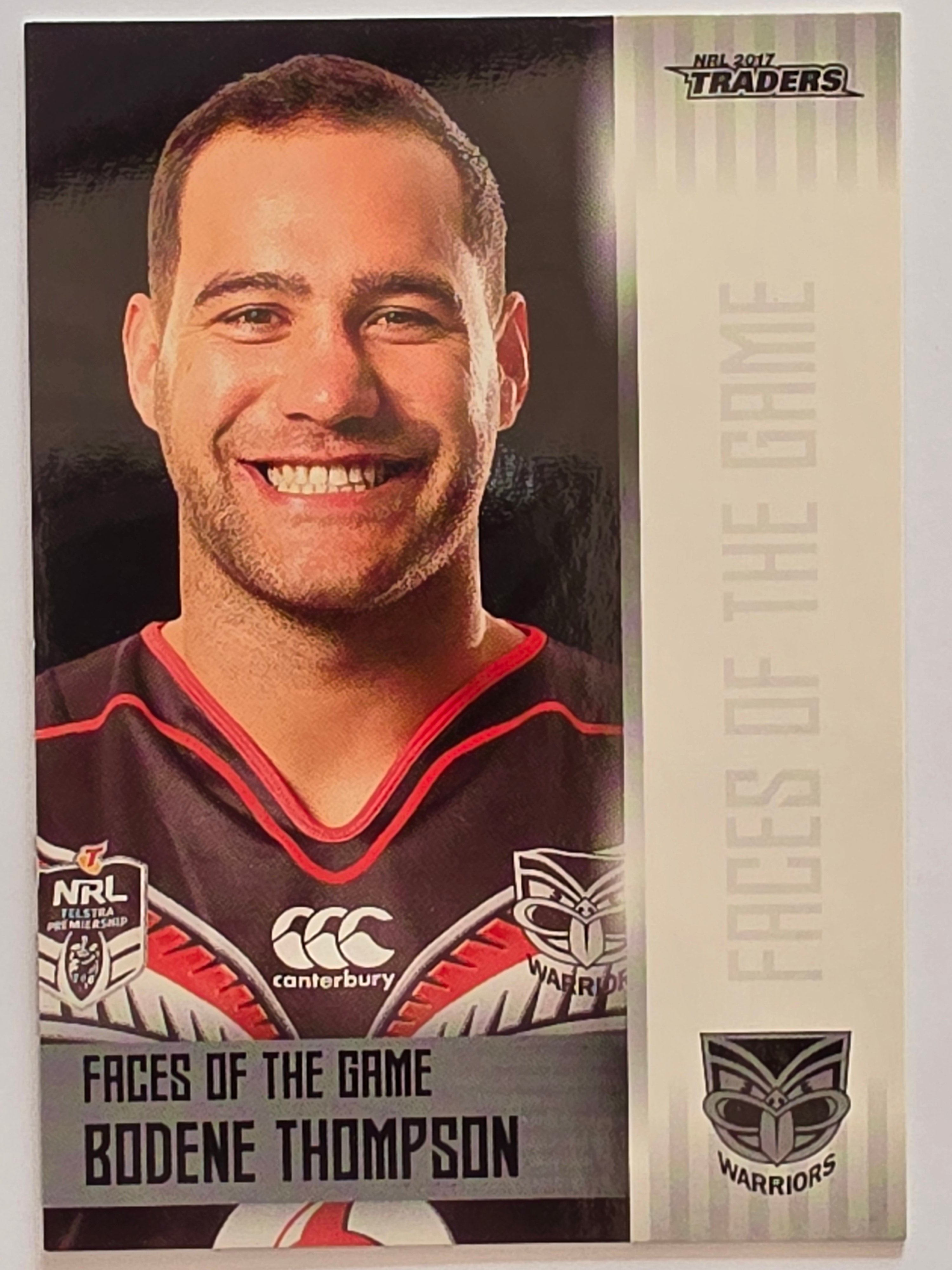 NRL 2017 Traders | Faces of the Game #FG45 | Bodene Thompson | New Zealand Warriors