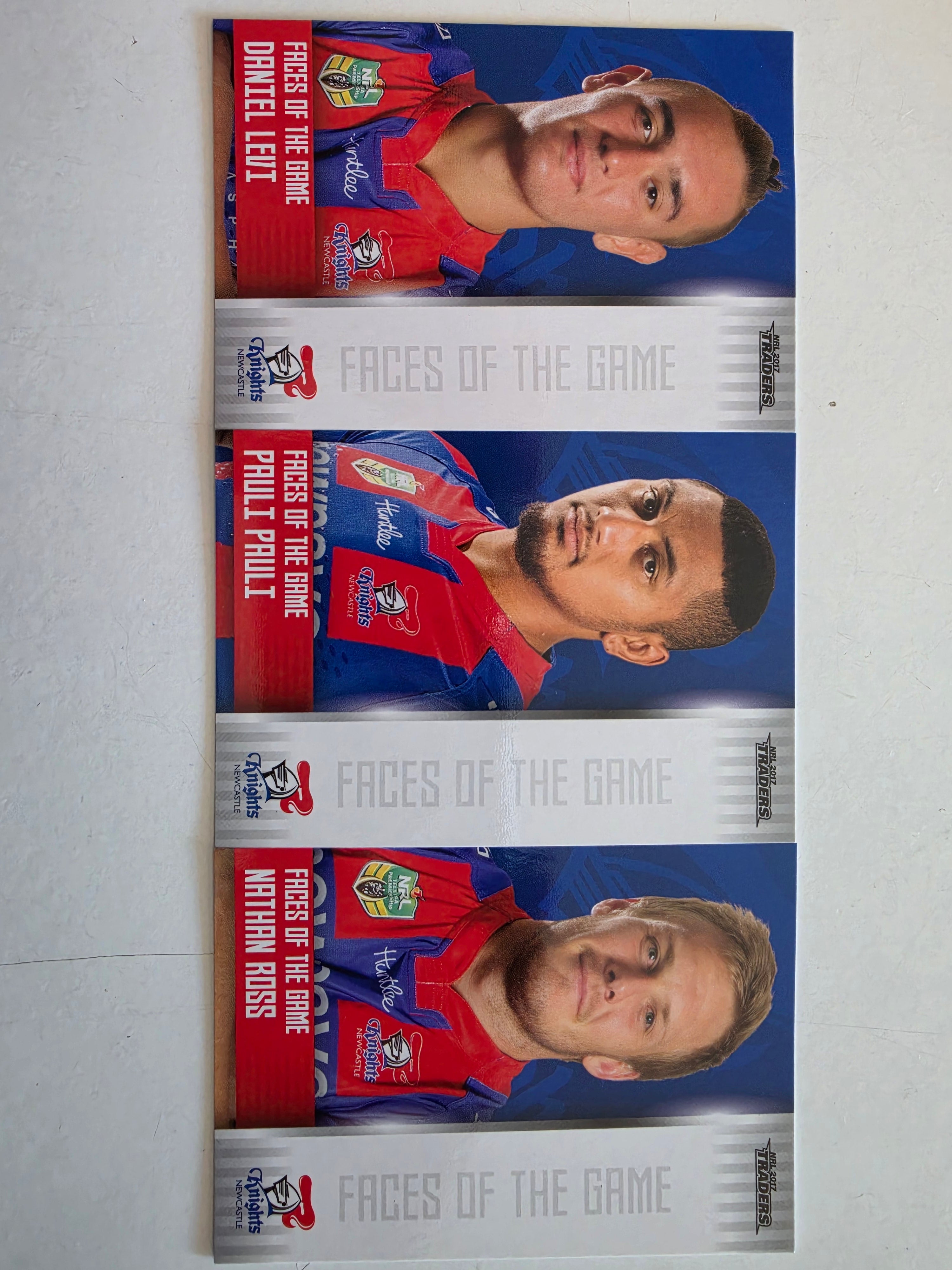 NRL 2017 Traders | Faces of the Game Team Set (3 Cards) Newcastle Knights