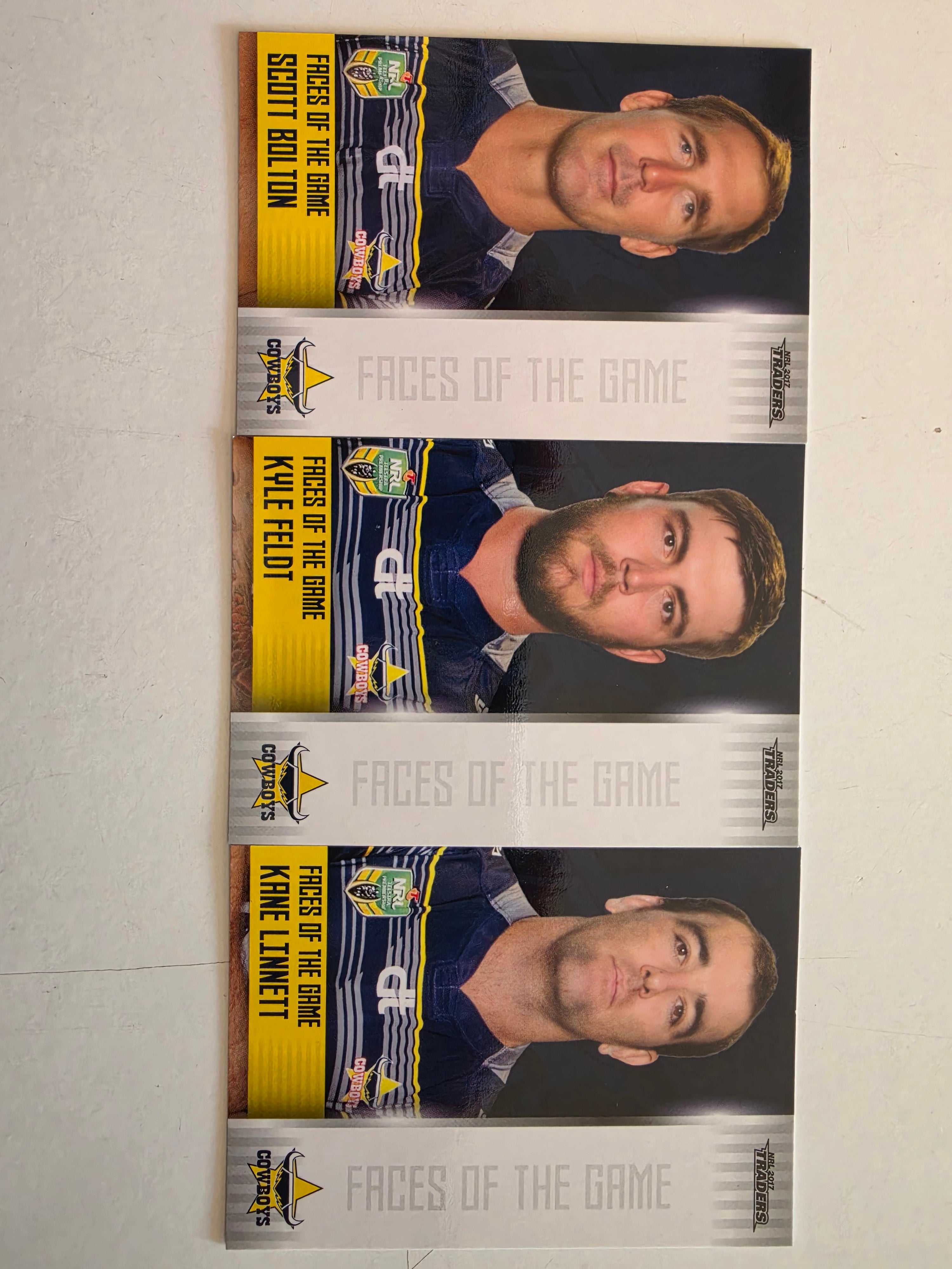 NRL 2017 Traders | Faces of the Game Team Set (3 Cards) North Queensland Cowboys